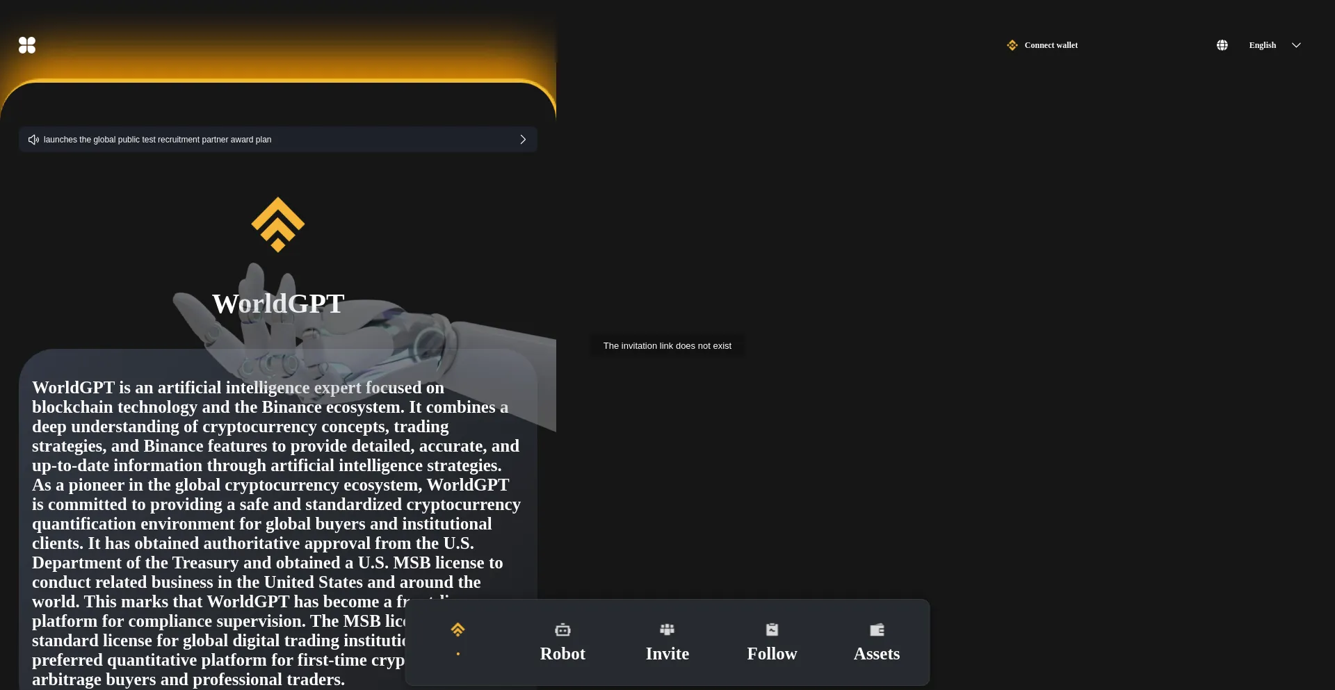 Website screenshot of Worldgpt.vip