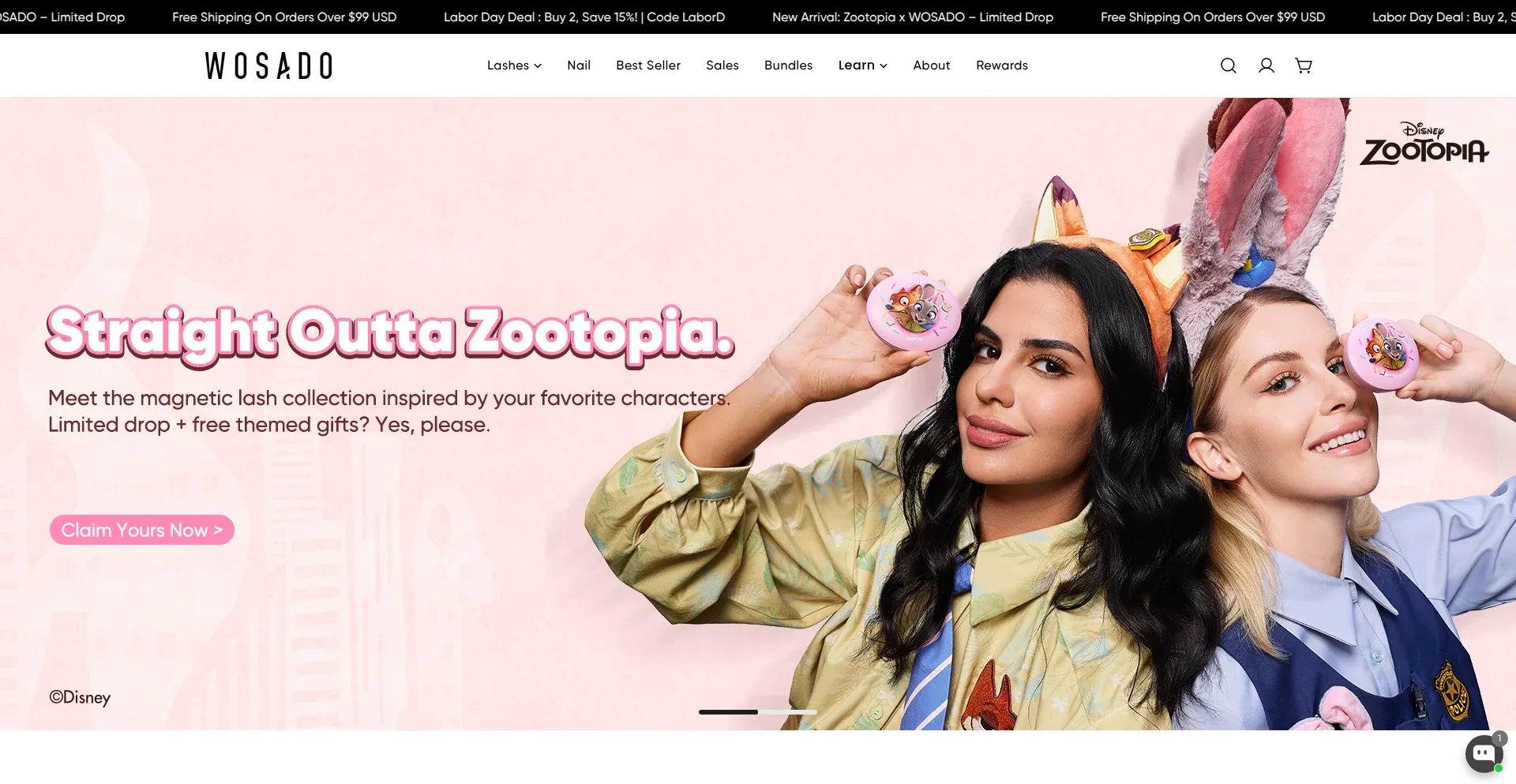 Website screenshot of Wosadobeauty.com