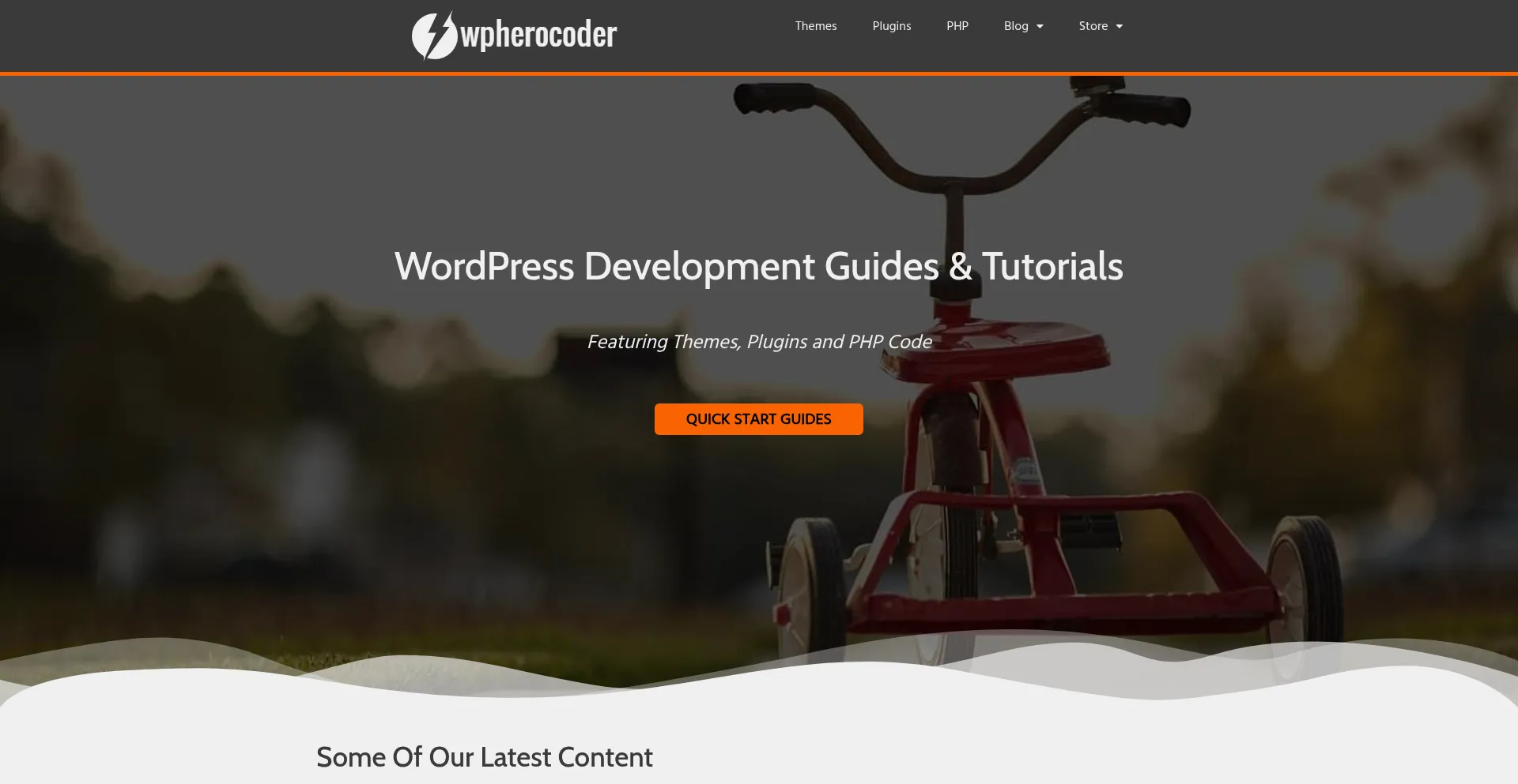 Website screenshot of Wpherocoder.com