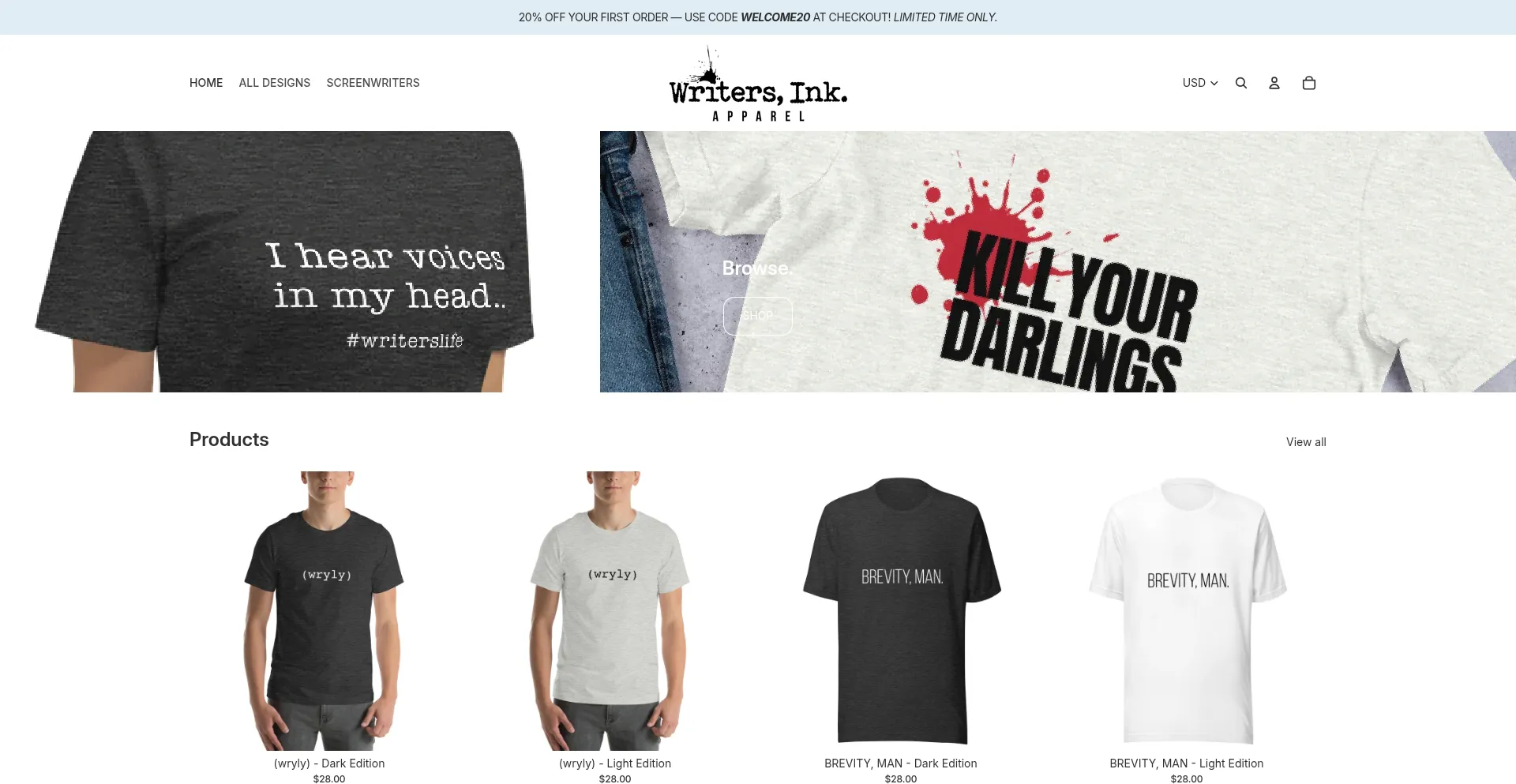 ¿És Seguro y Confiable Writersinkapparel.com?