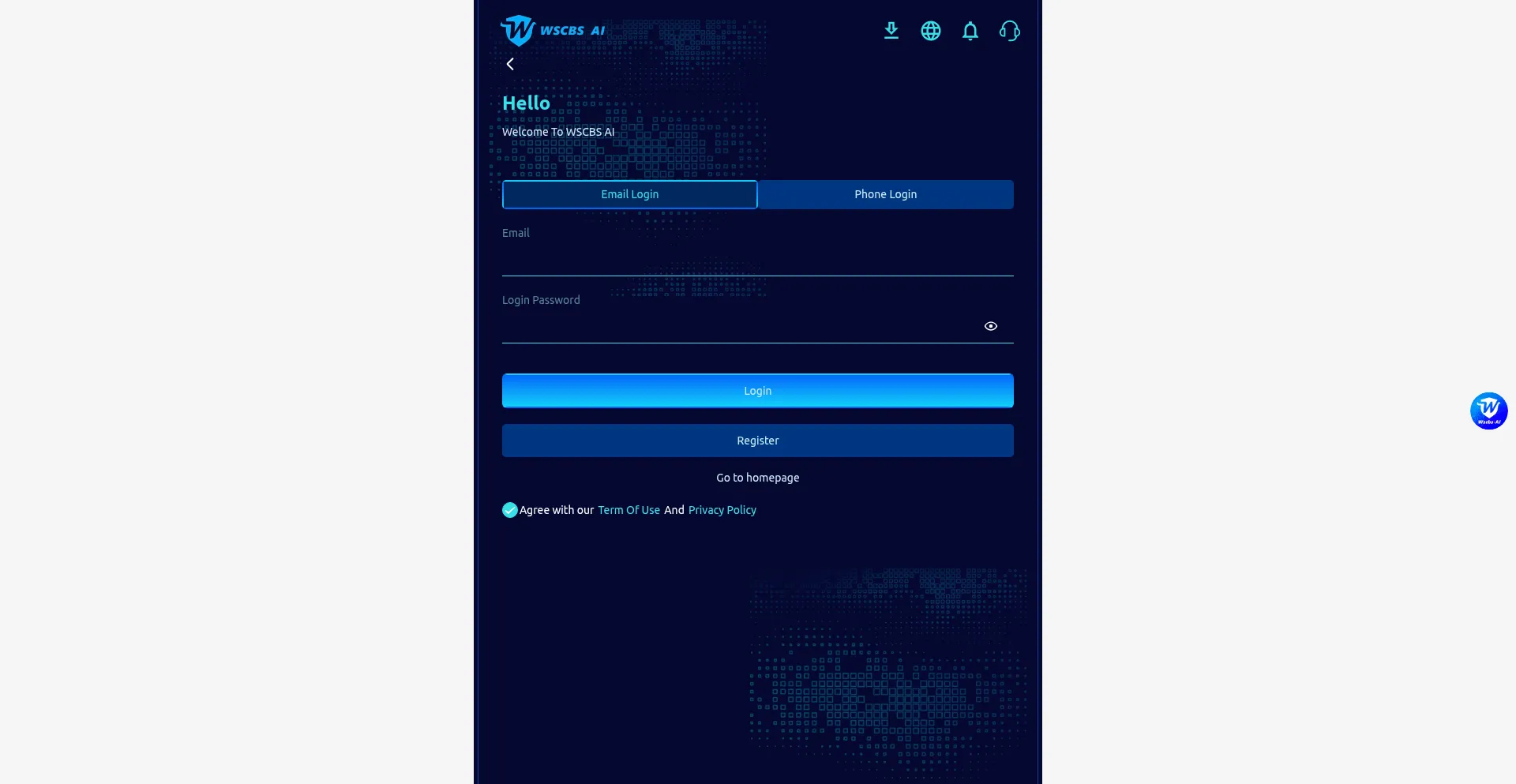 Website screenshot of Wscbsai.com