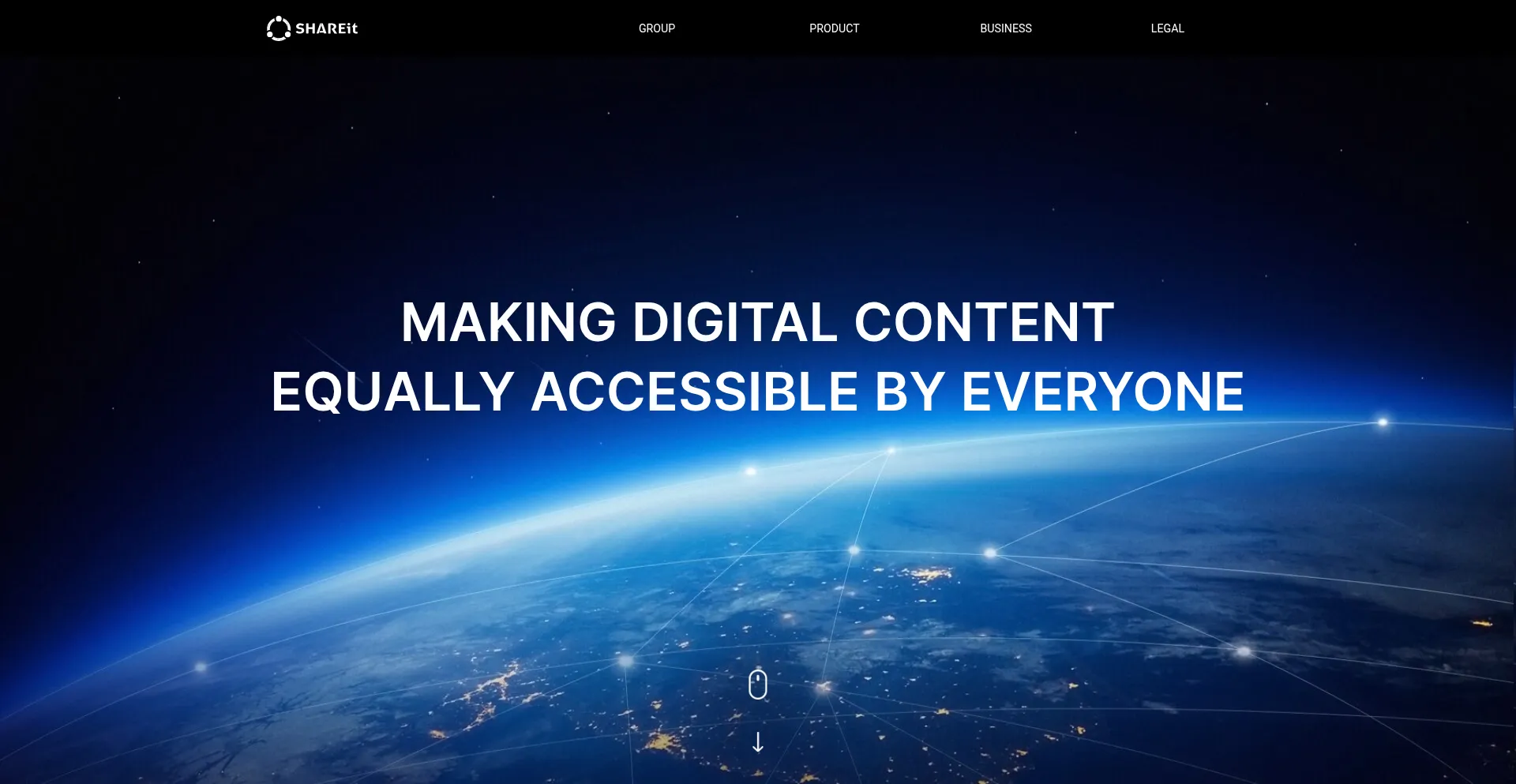 Website screenshot of Wshareit.com
