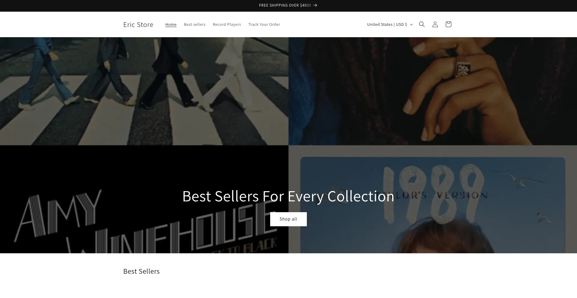 Website screenshot of Wueq6j-1b.myshopify.com