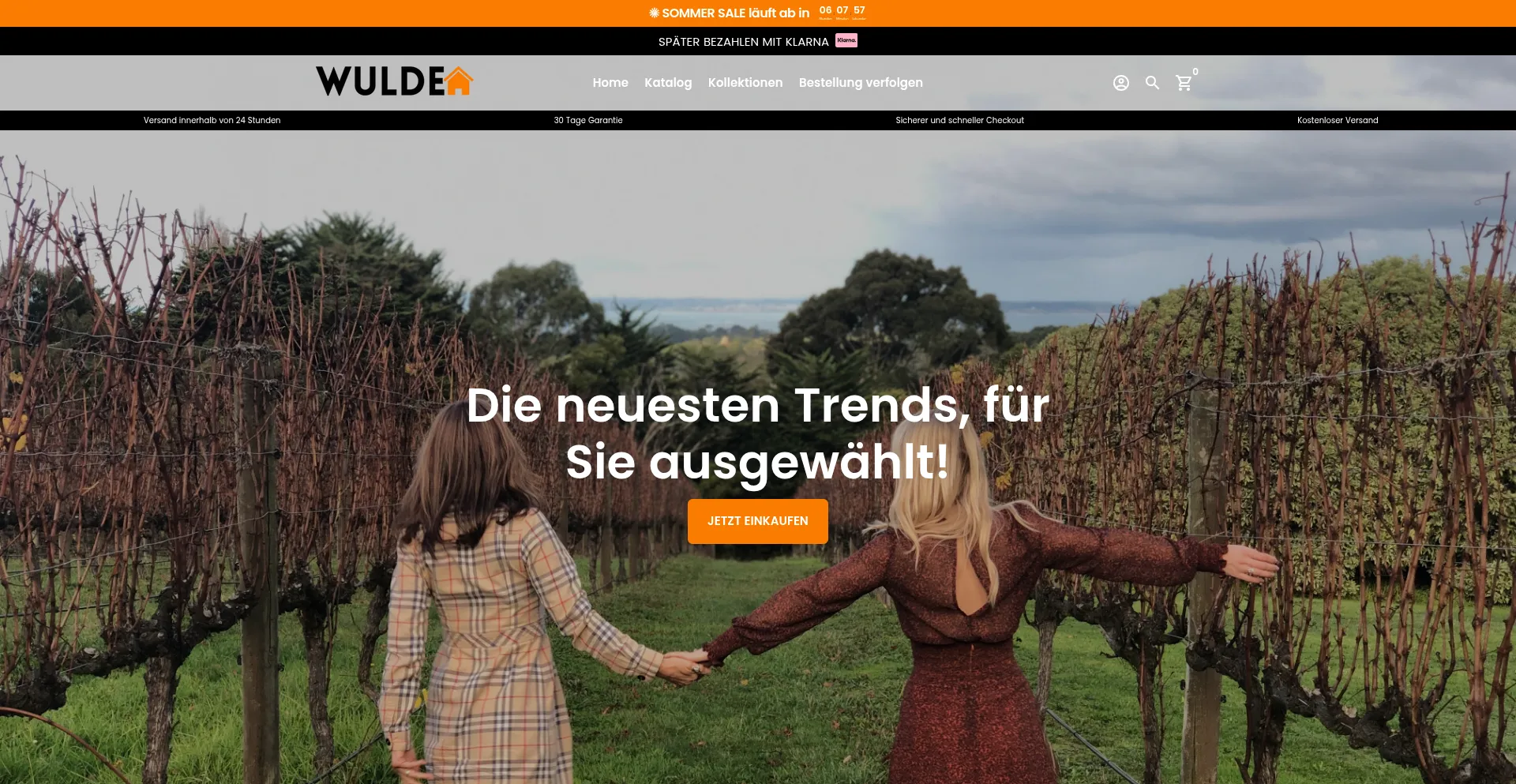 Website screenshot of Wulde.de