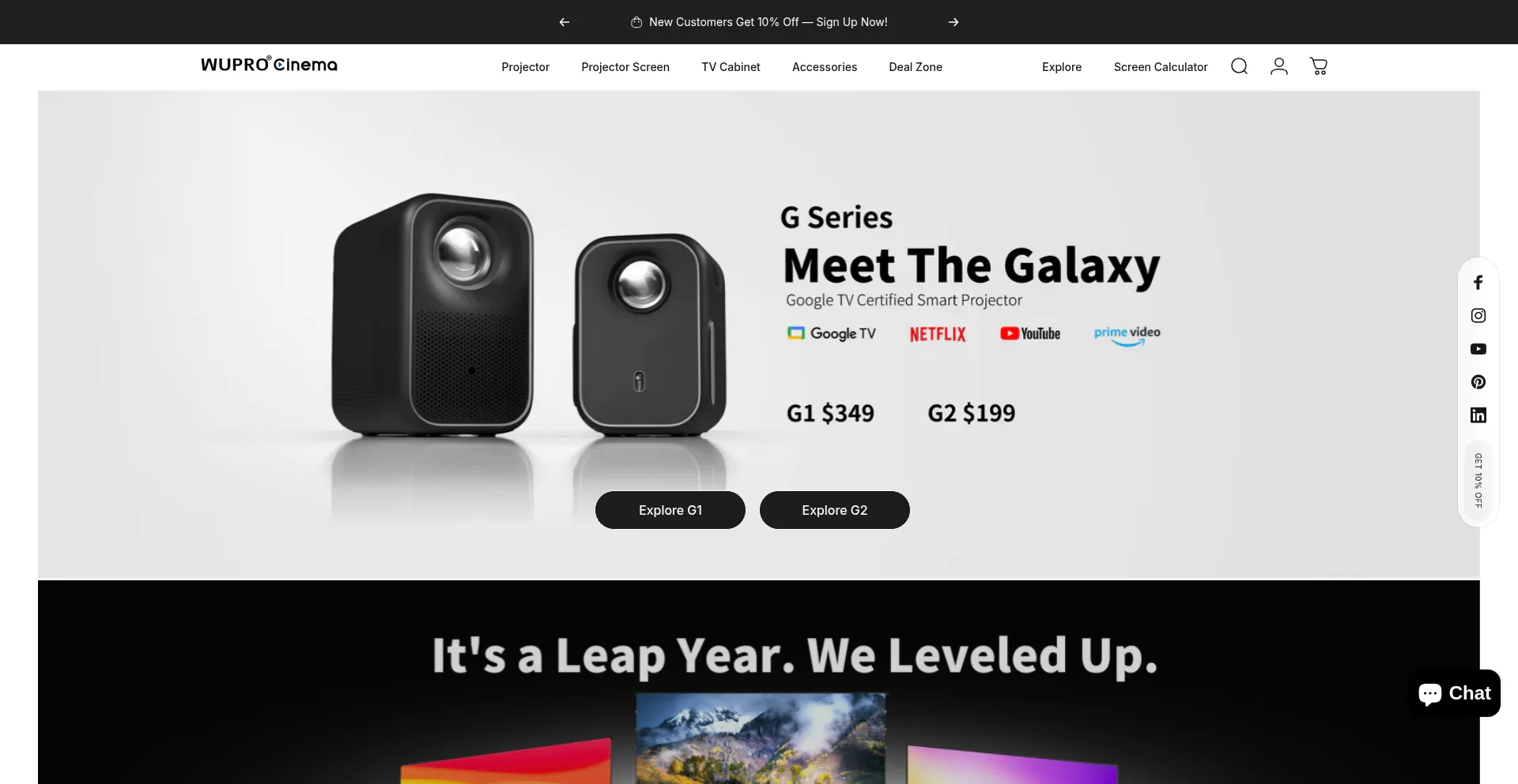 Website screenshot of Wuprocinema.com
