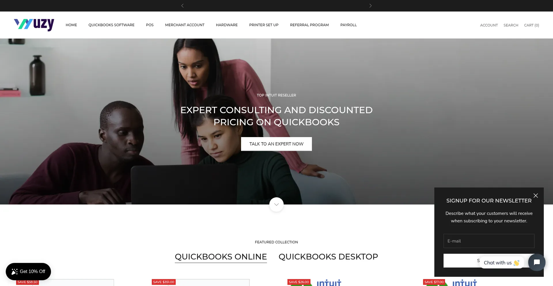 Website screenshot of Wuzypro.com