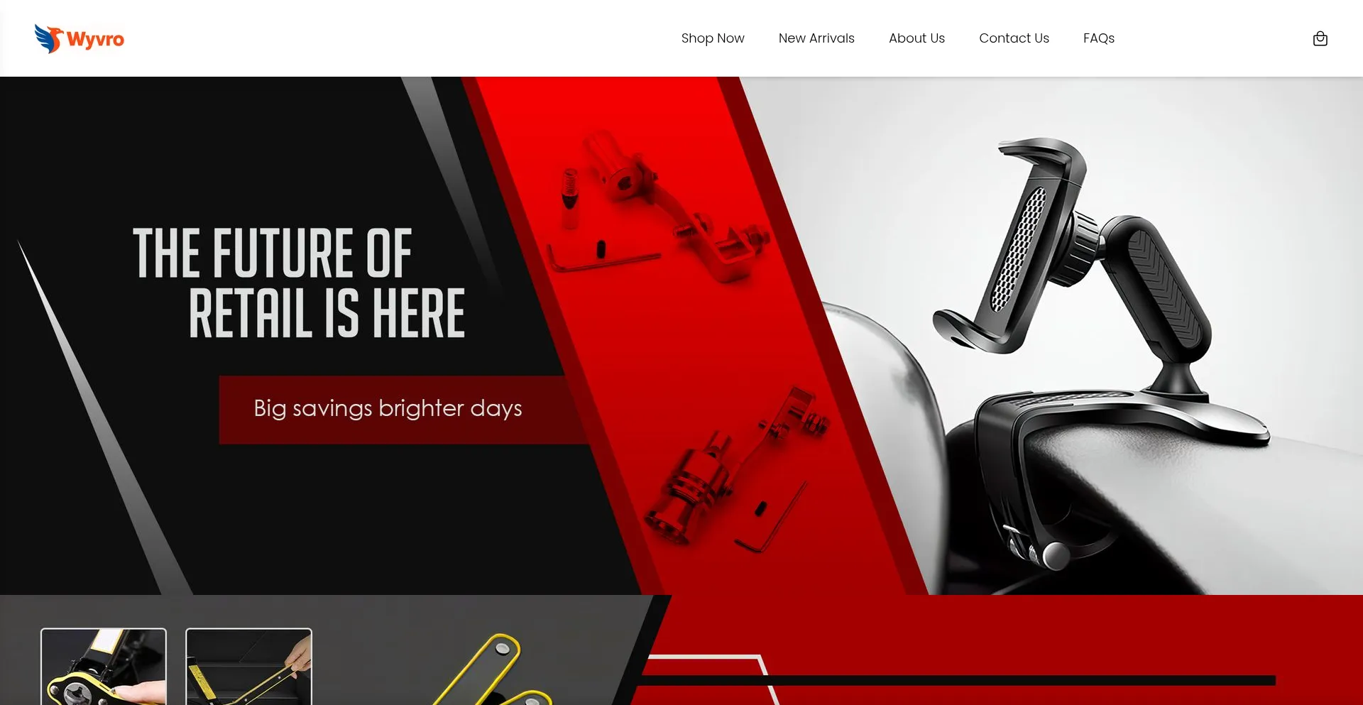 Website screenshot of Wyvro.com
