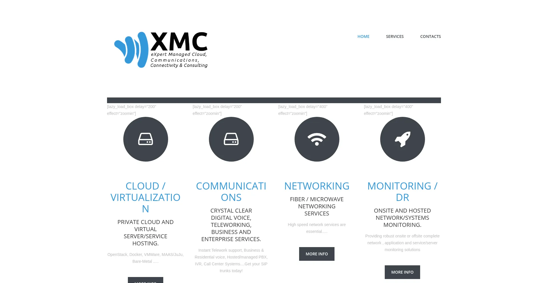 Website screenshot of Xmc.com