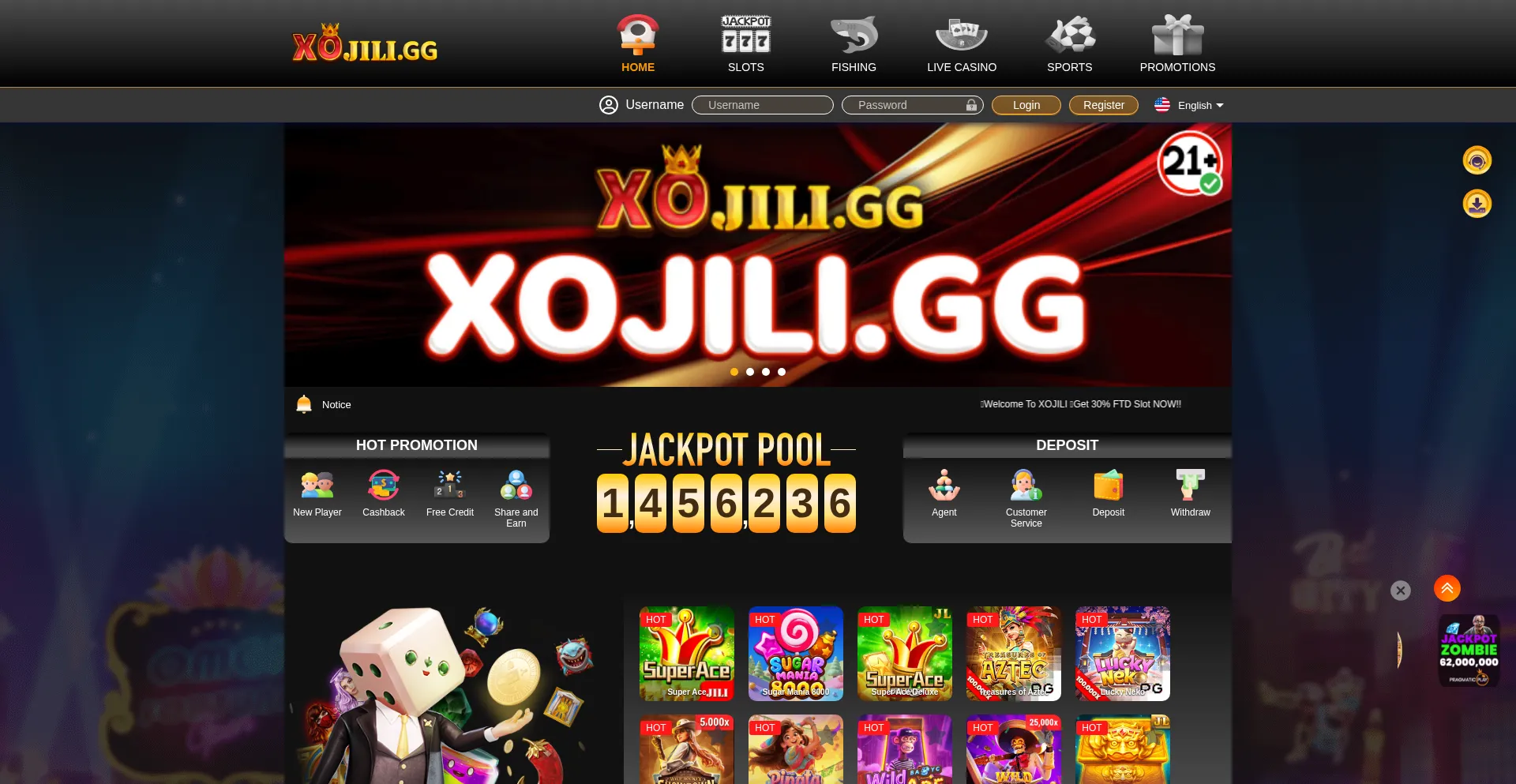 Website screenshot of Xophjili.com