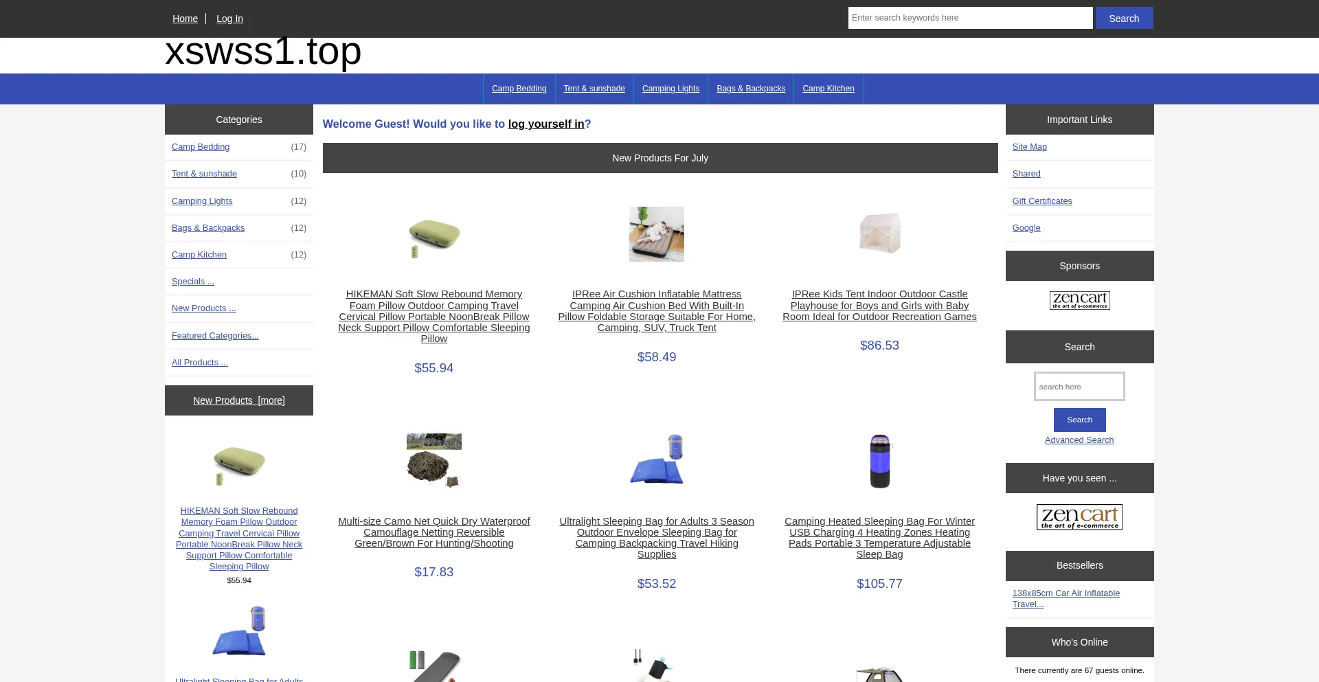 Website screenshot of Xswss1.top