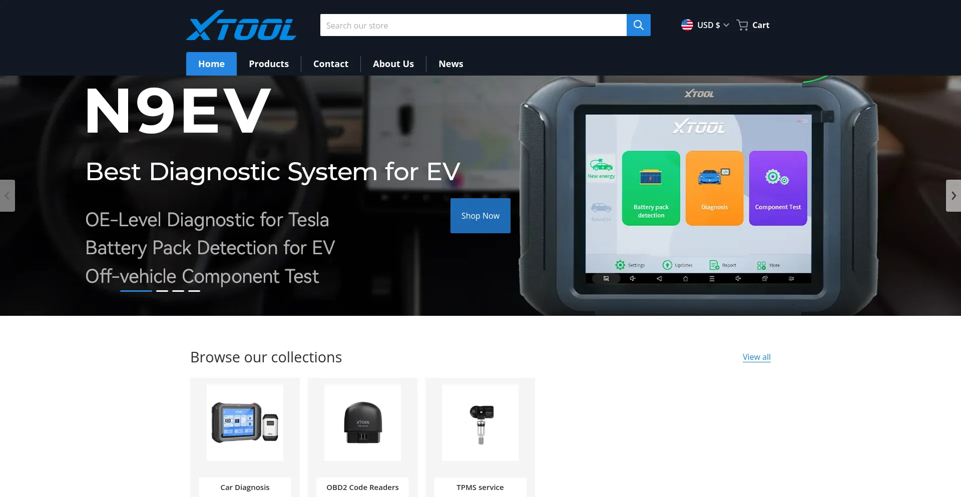 Website screenshot of Xtooltech.us