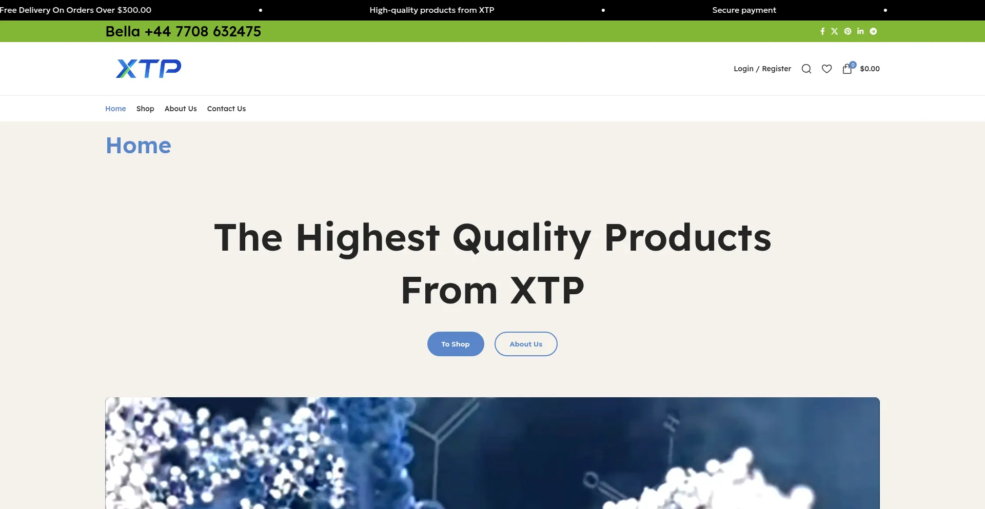 Website screenshot of Xtpep.com