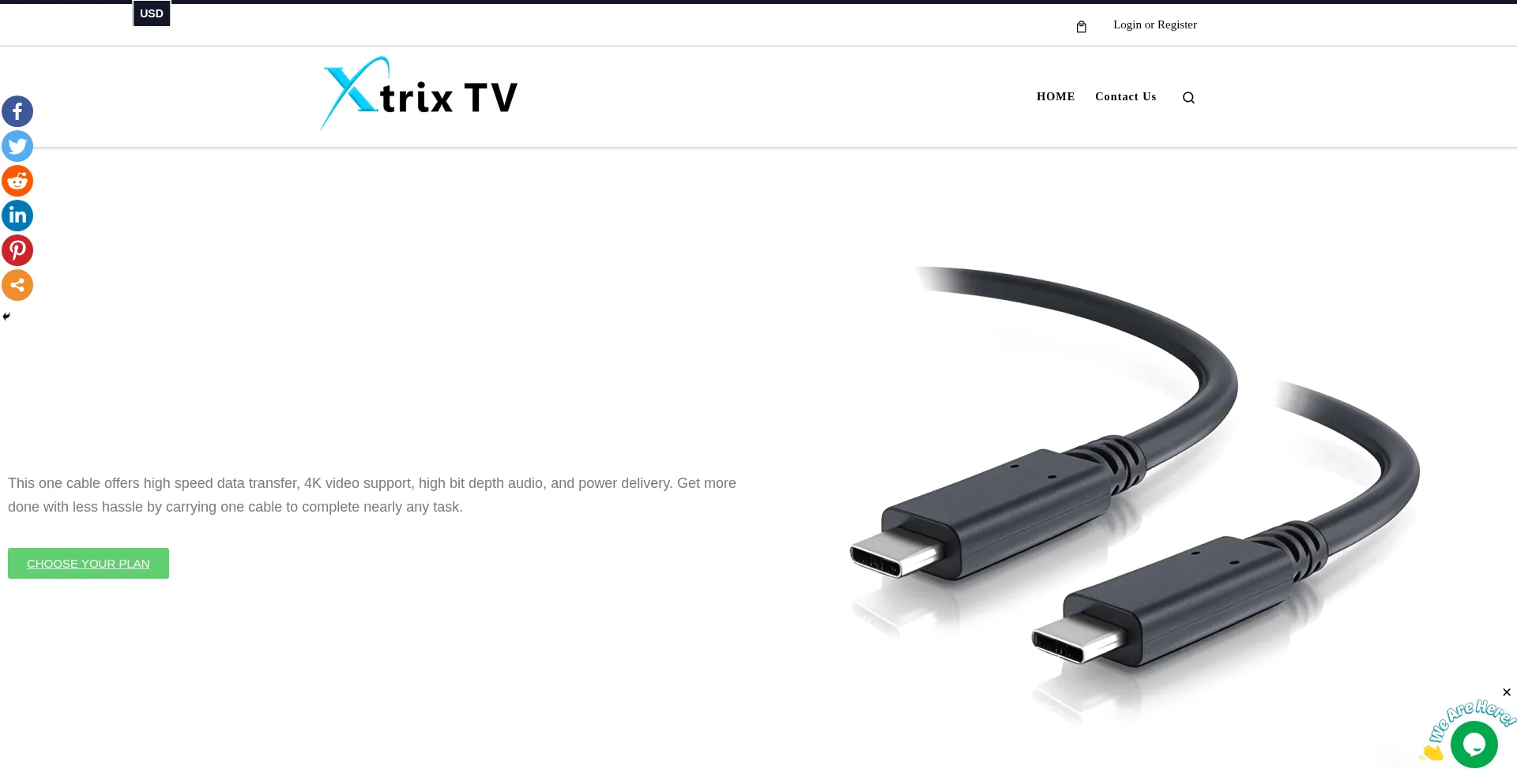 Website screenshot of Xtrixtv.shop