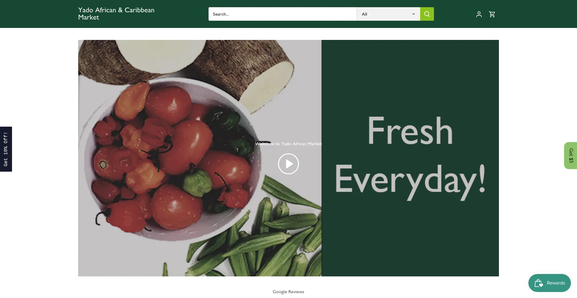 Website screenshot of Yadomarket.com