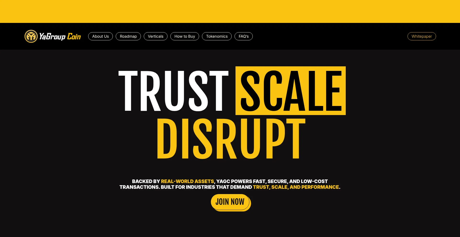 Website screenshot of Yagc.io