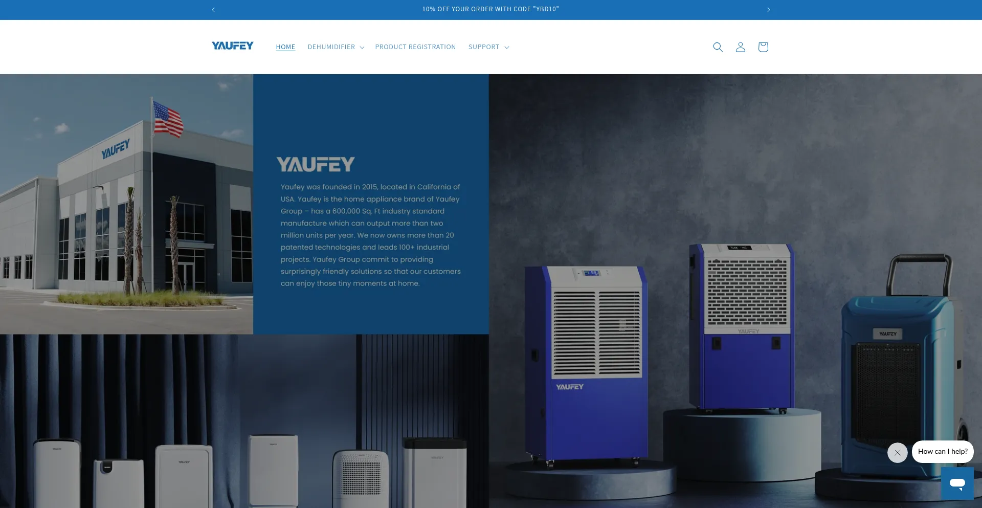 Website screenshot of Yaufey.com