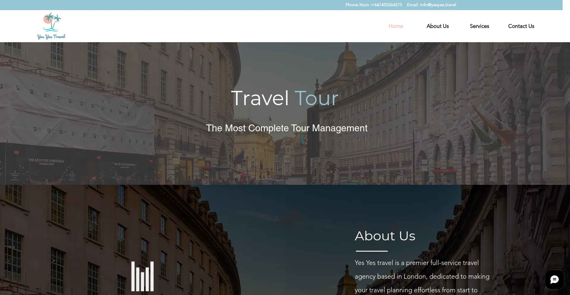 Website screenshot of Yesyes.travel