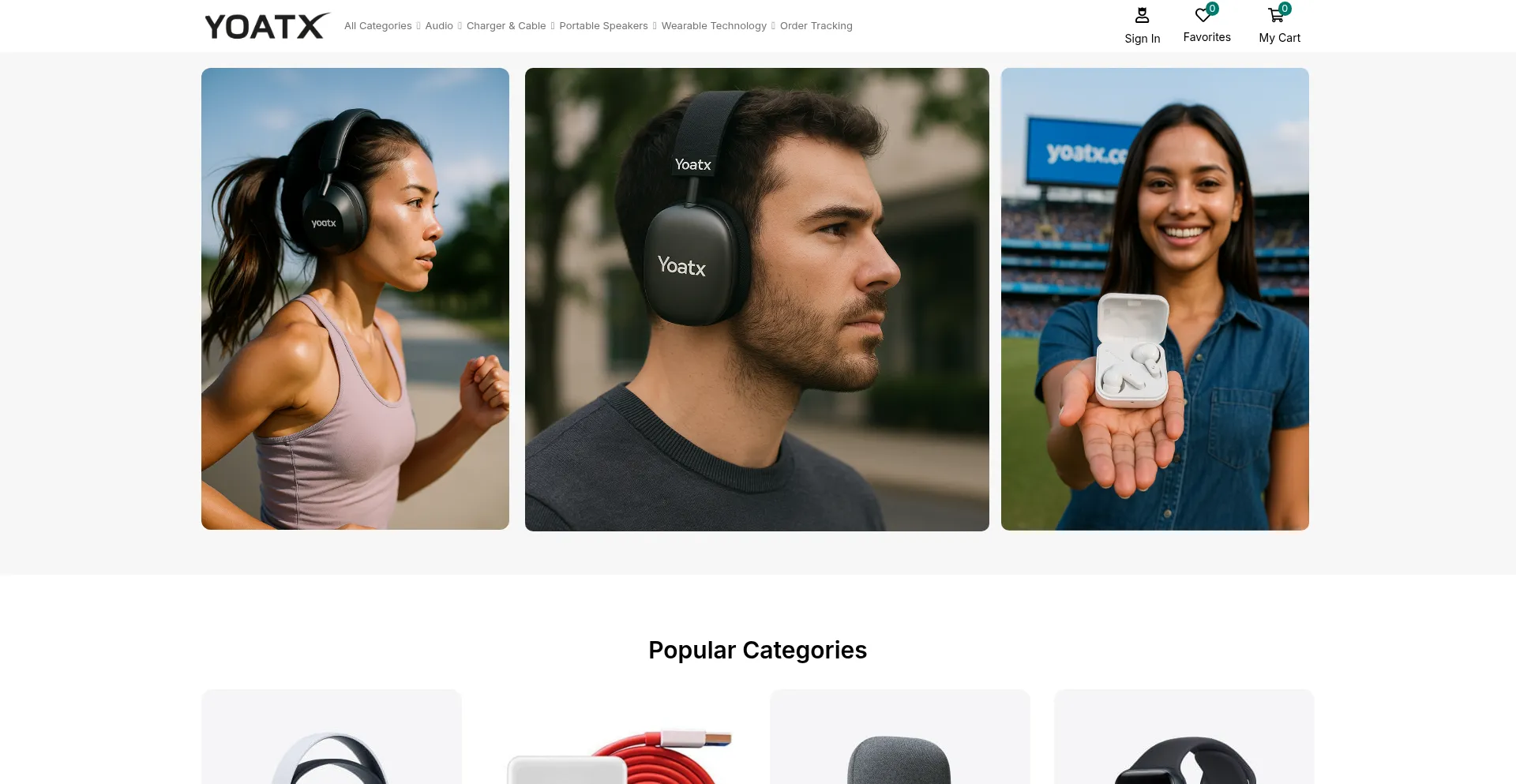 Website screenshot of Yoatx.com