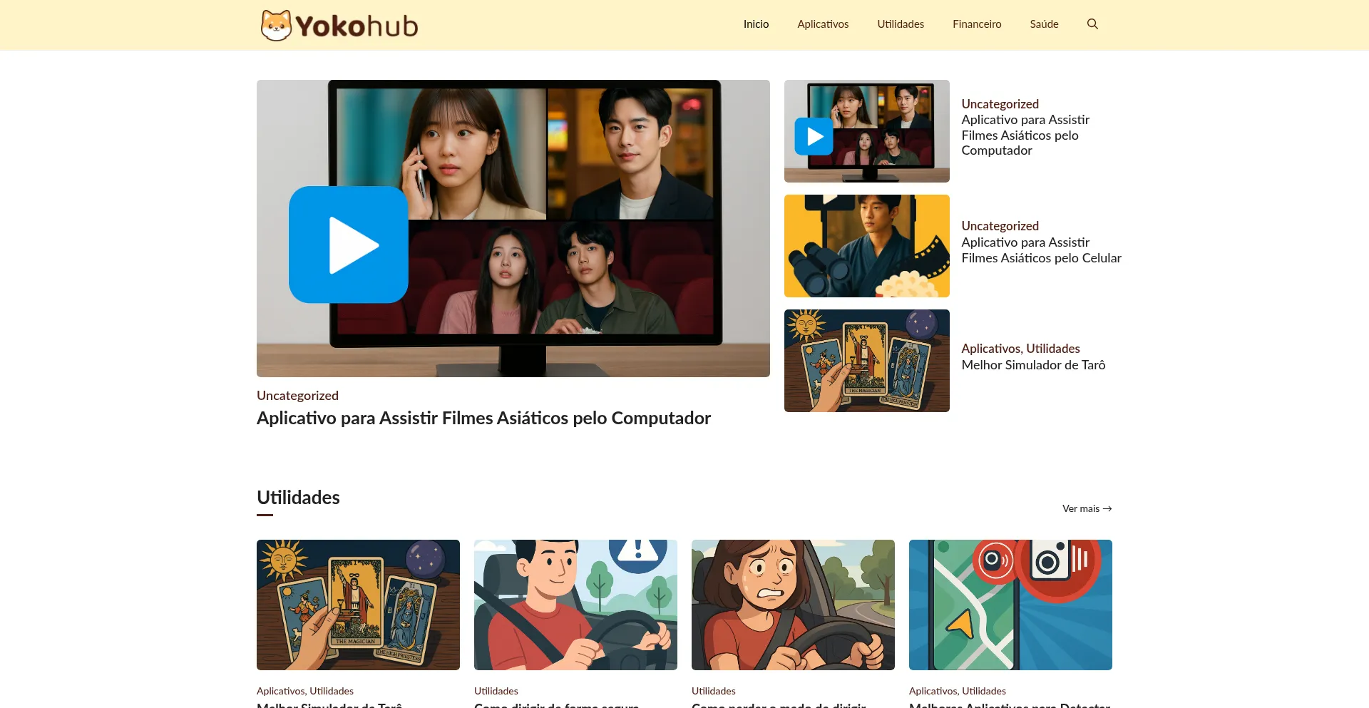 Website screenshot of Yokohub.com