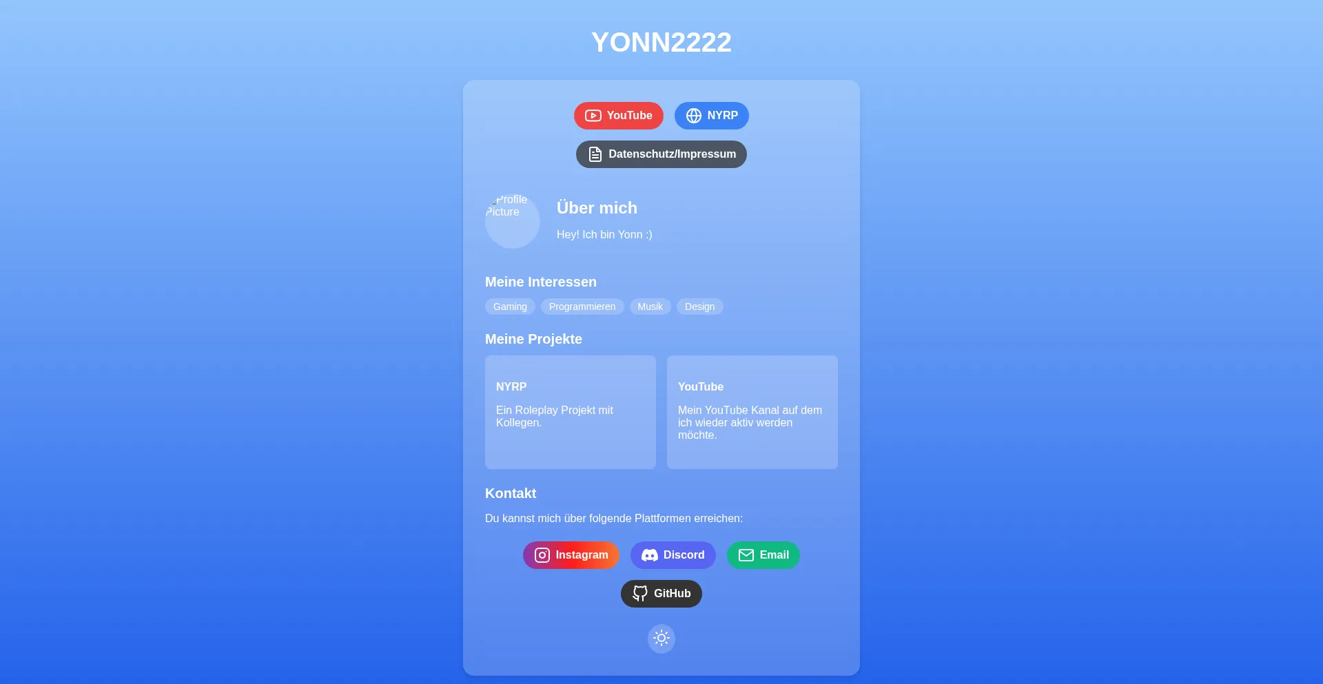 Website screenshot of Yonn.online
