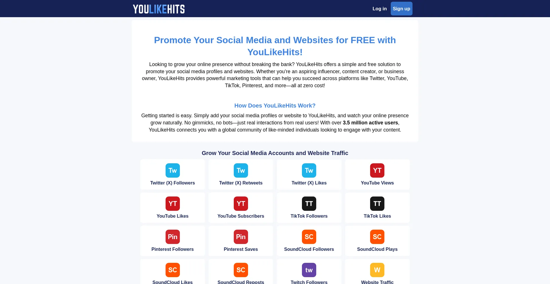 Youlikehits.com Screenshot