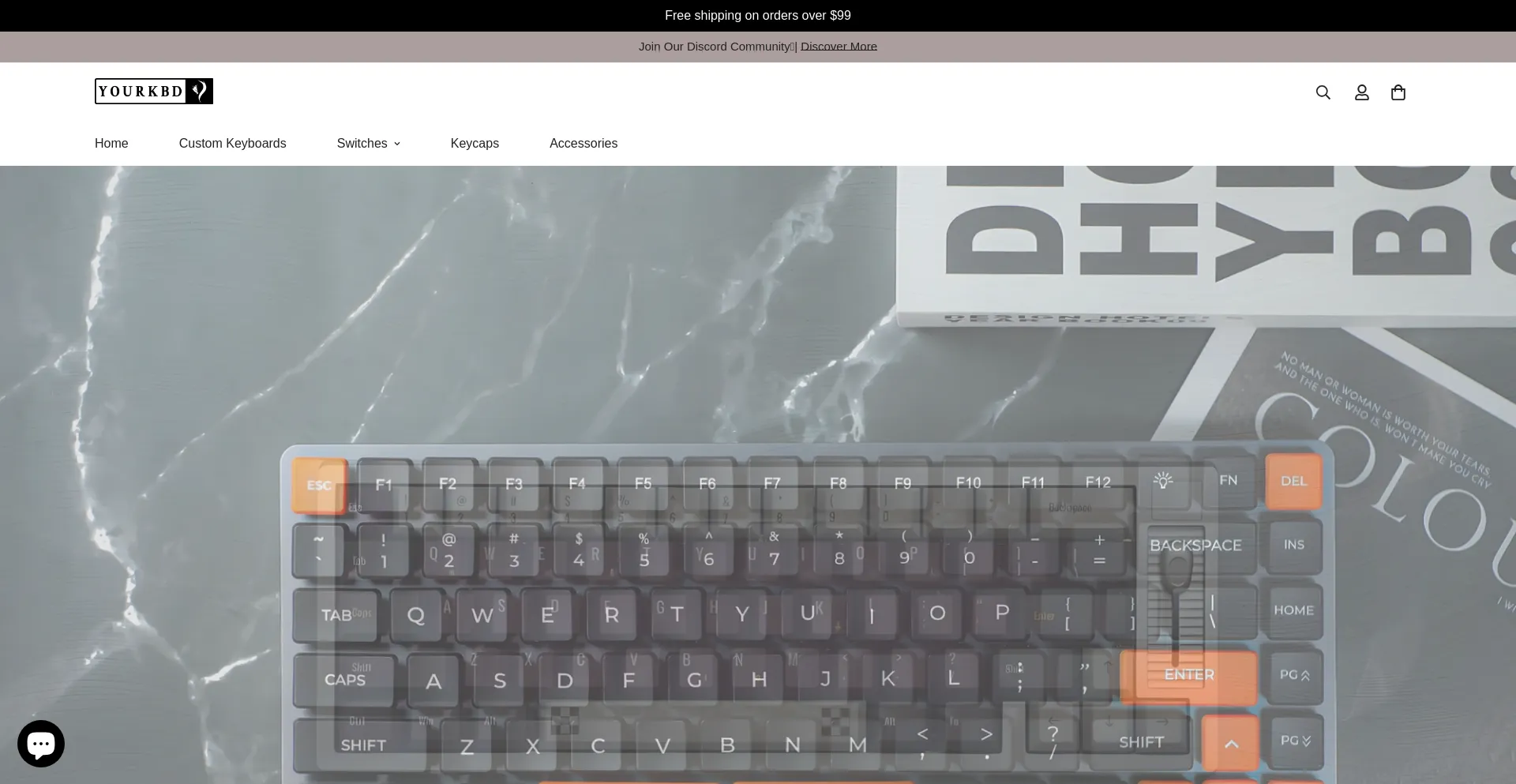 Website screenshot of Yourkbd.com