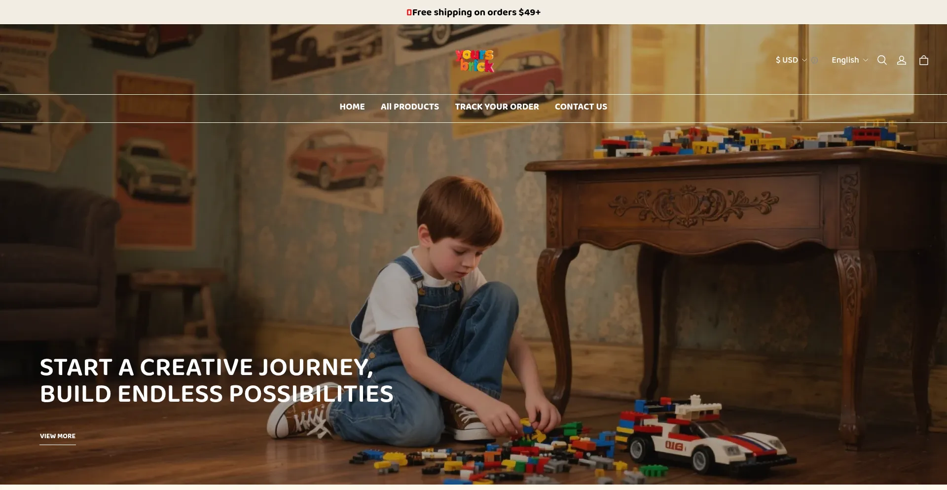 Website screenshot of Yoursbrick.com