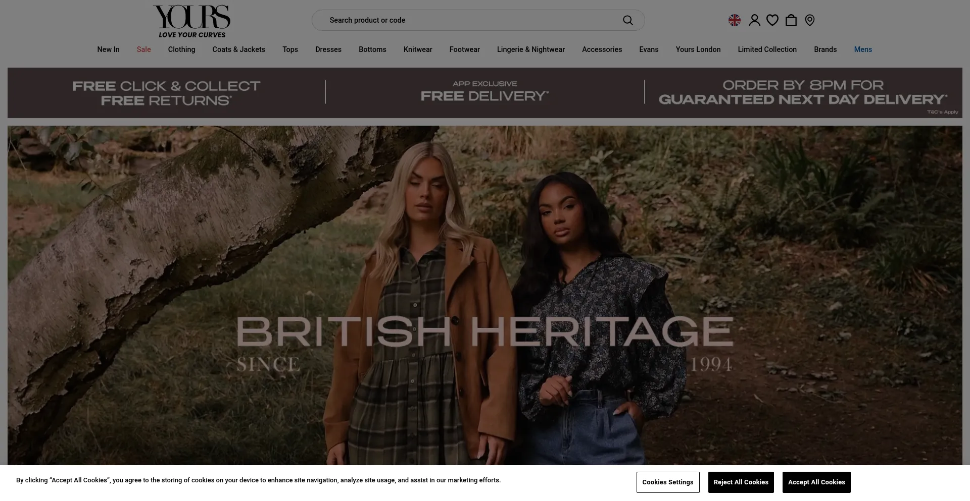 Yoursclothing.co.uk Screenshot
