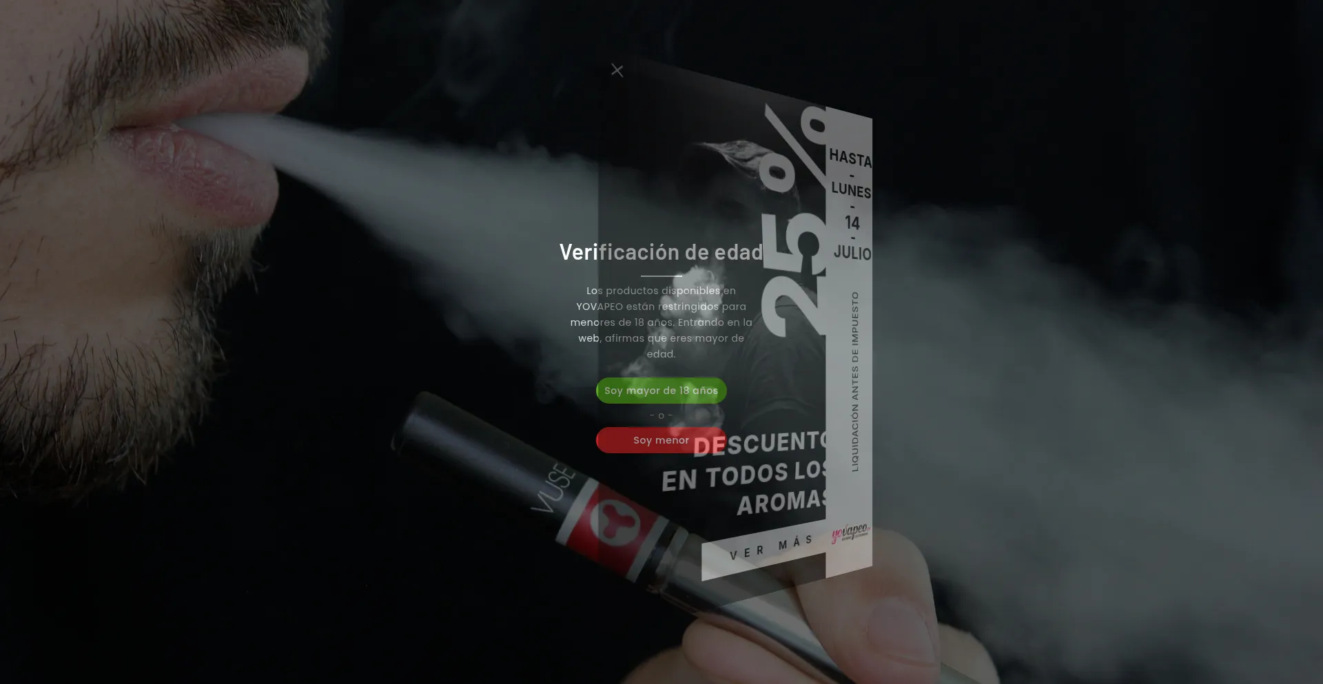 Website screenshot of Yovapeo.es