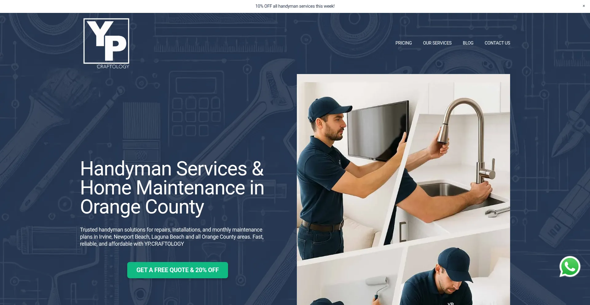 Website screenshot of Ypcraftology.com