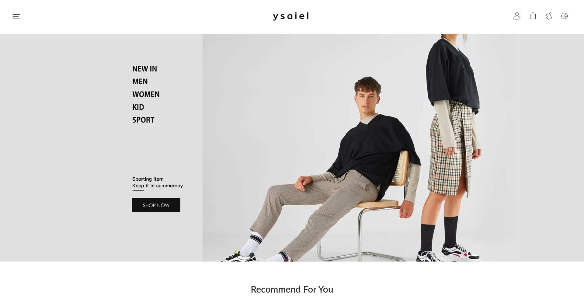 Website screenshot of Ysaiel.com