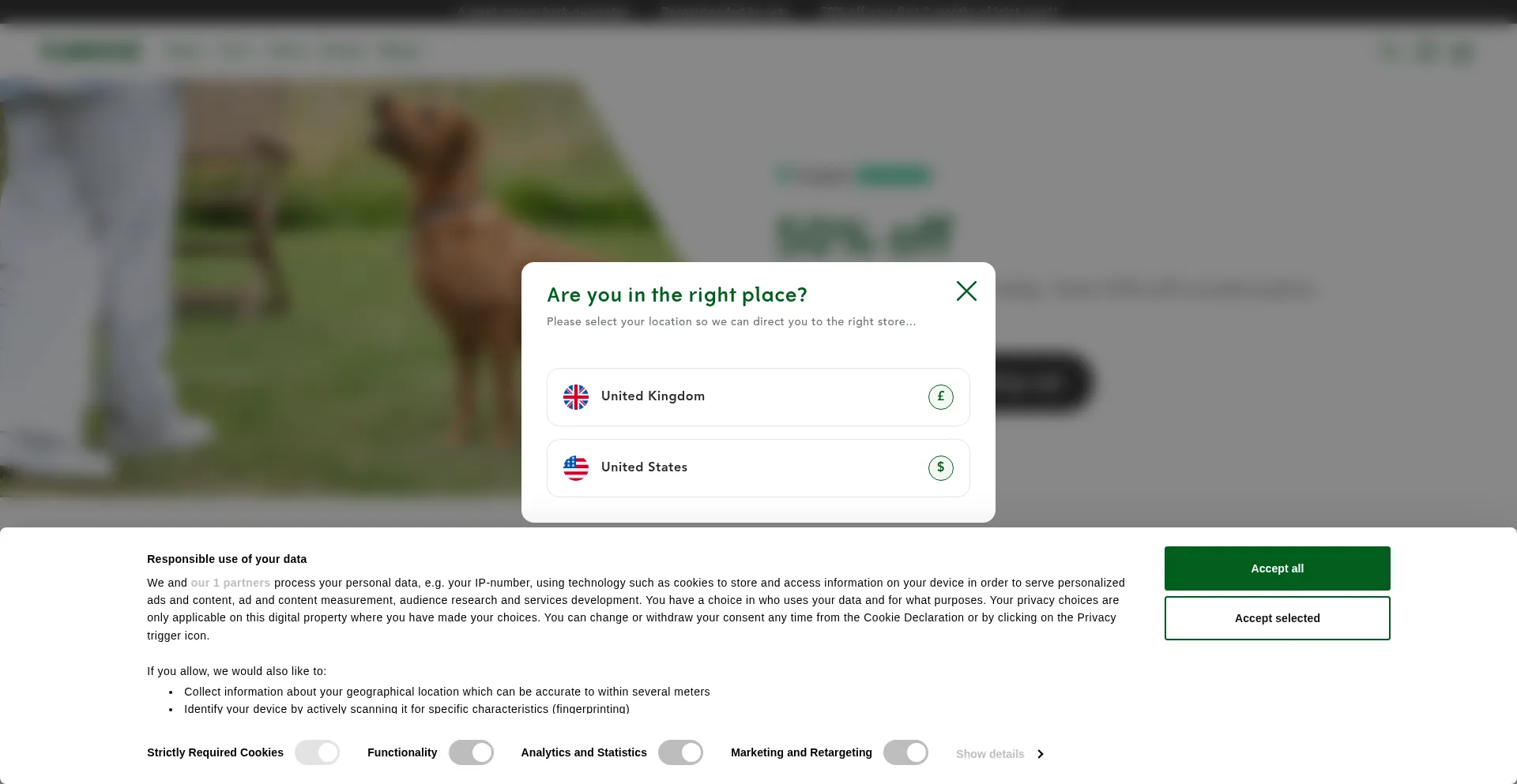 Website screenshot of Yumove.co.uk