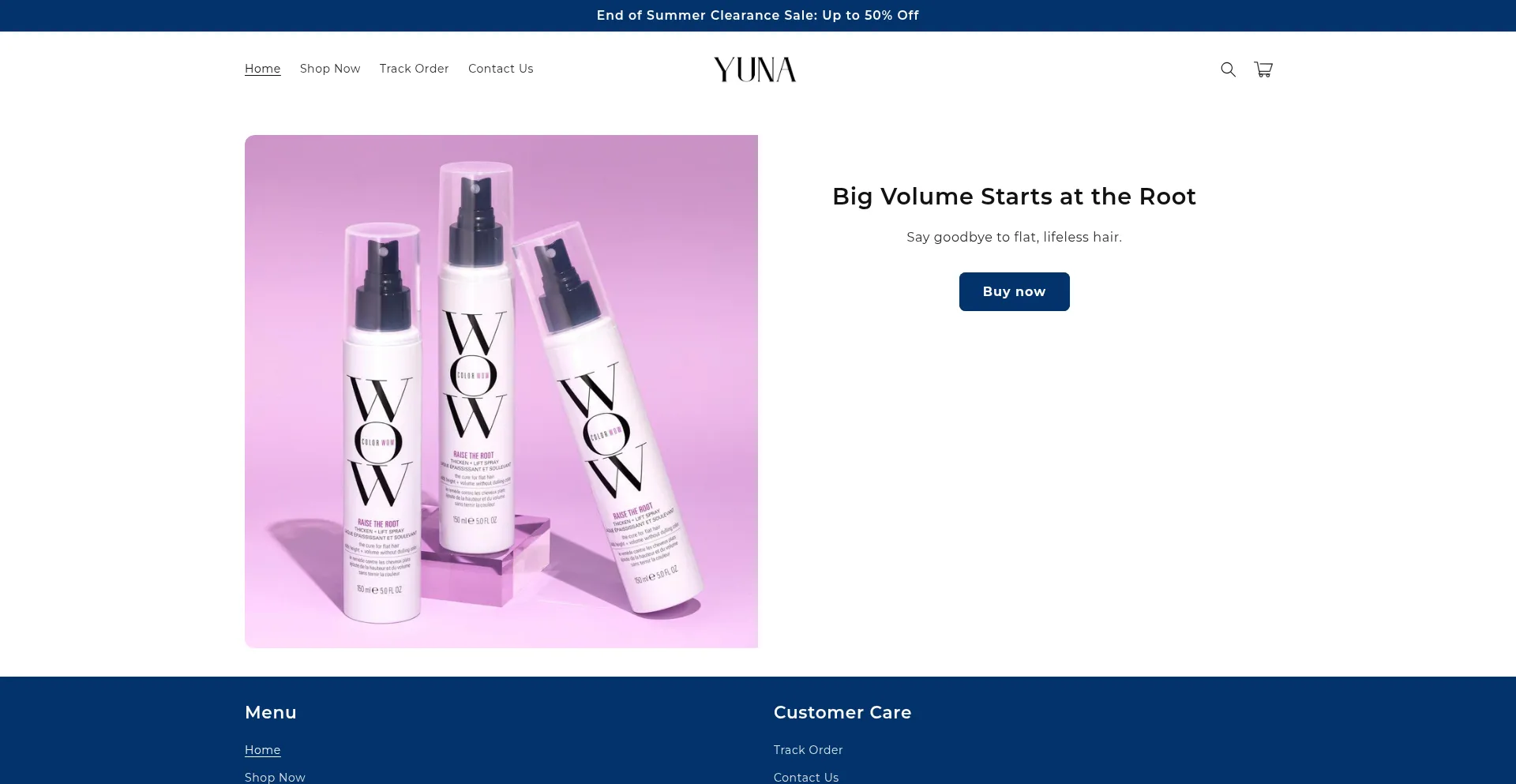 Website screenshot of Yunahairco.com