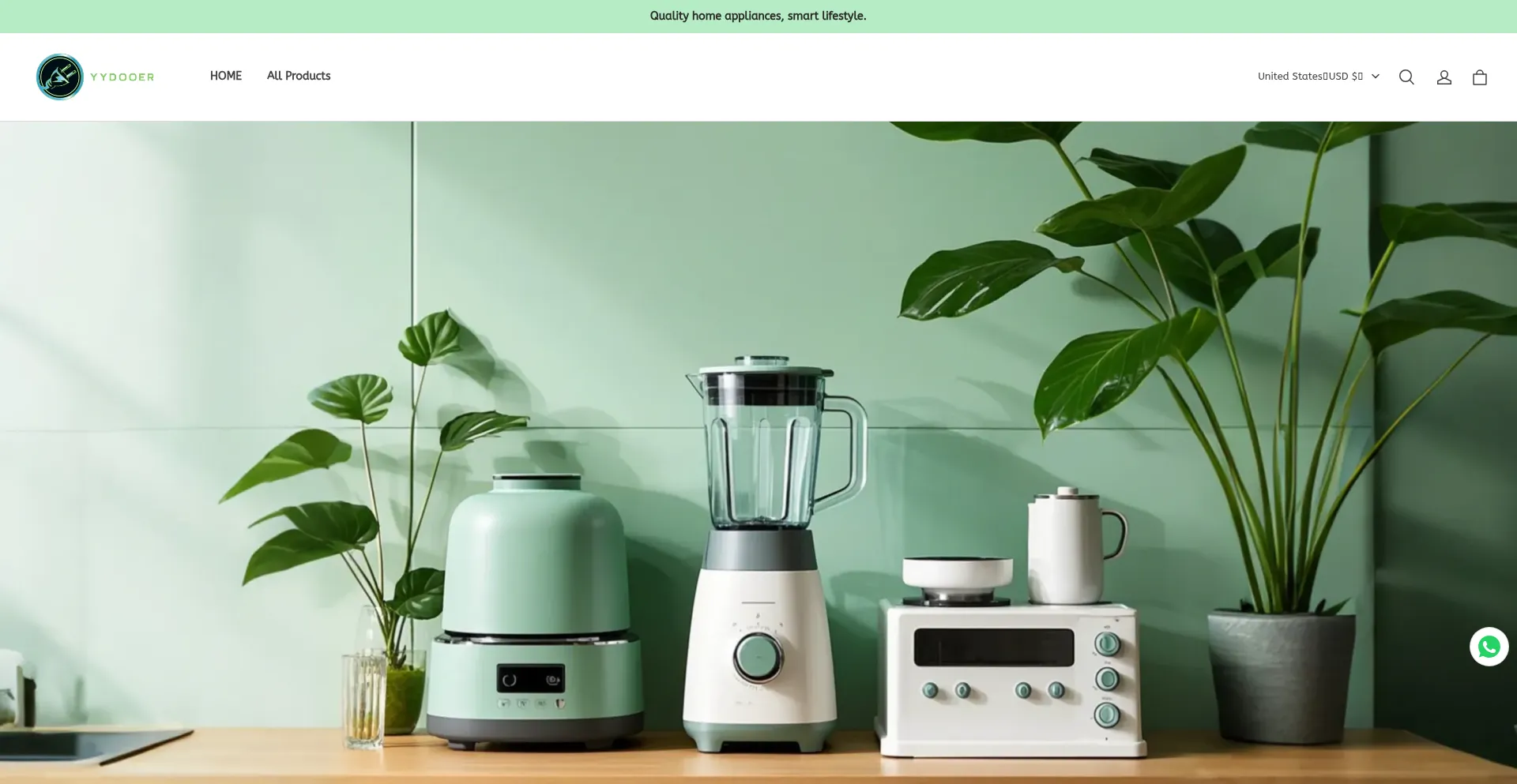 Website screenshot of Yydooer.com