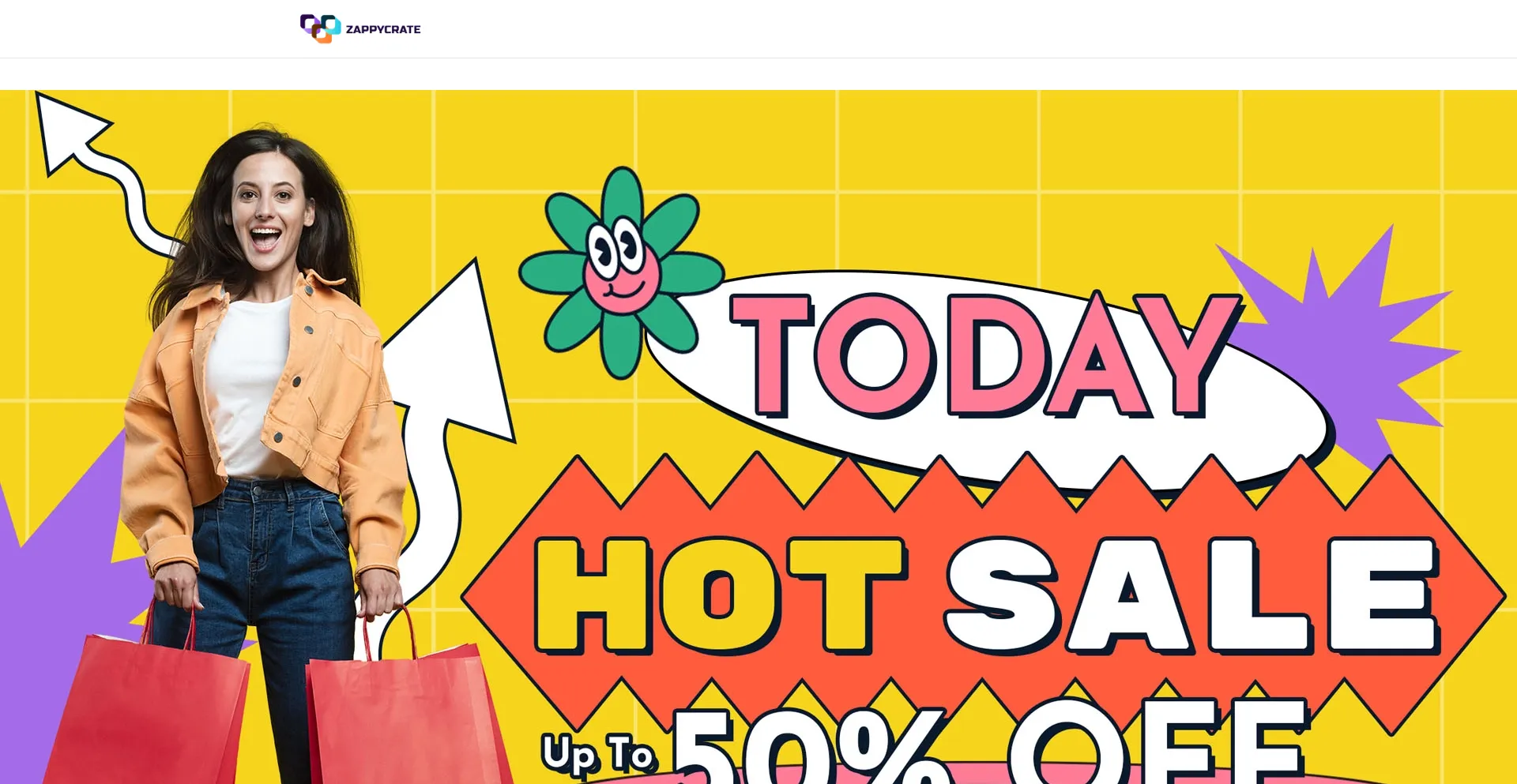 Website screenshot of Zappycrate.com
