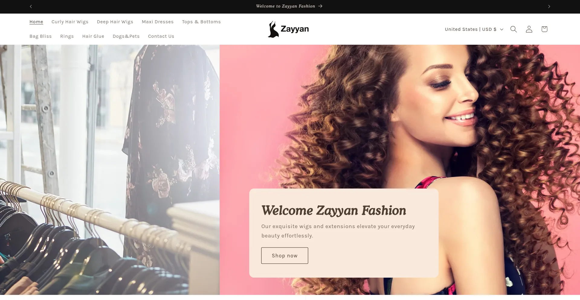 Website screenshot of Zayyanmen.shop