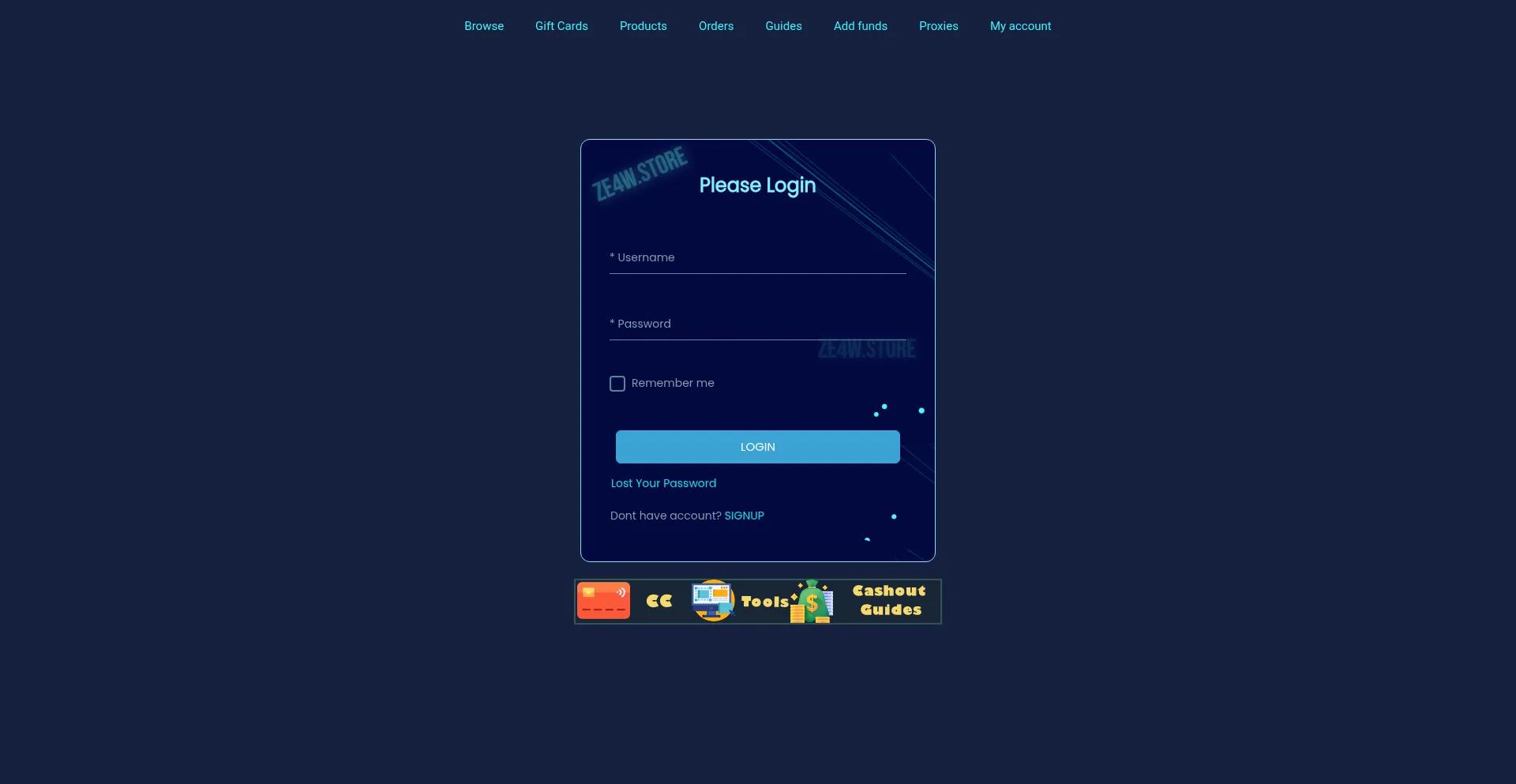 Website screenshot of Ze4w.cc