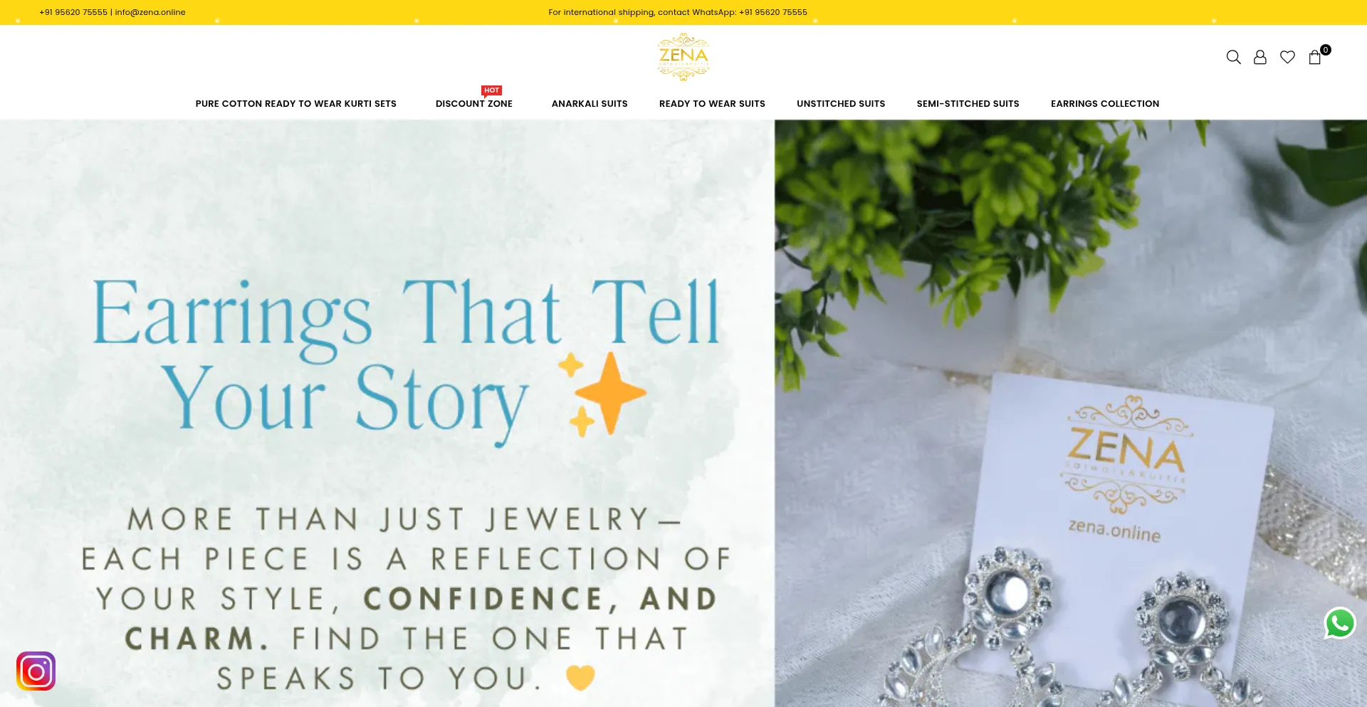 Website screenshot of Zena.online