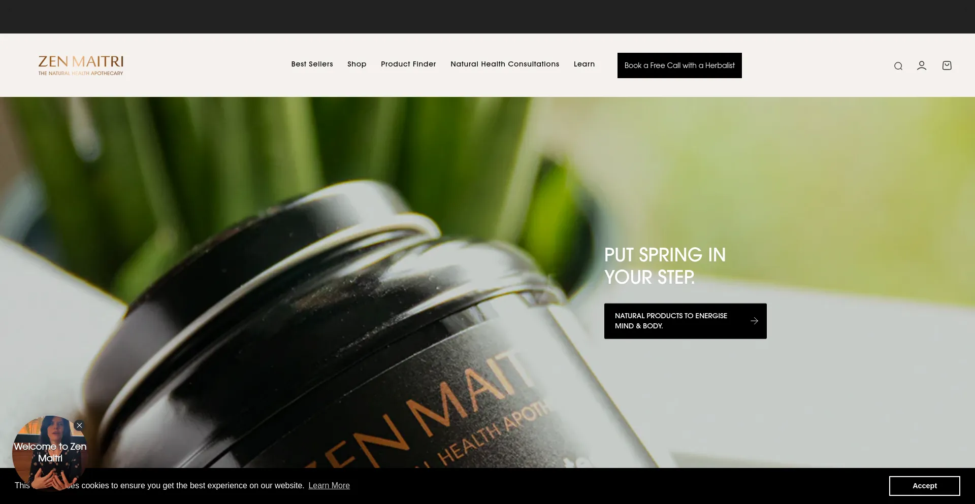 Website screenshot of Zenmaitri.com