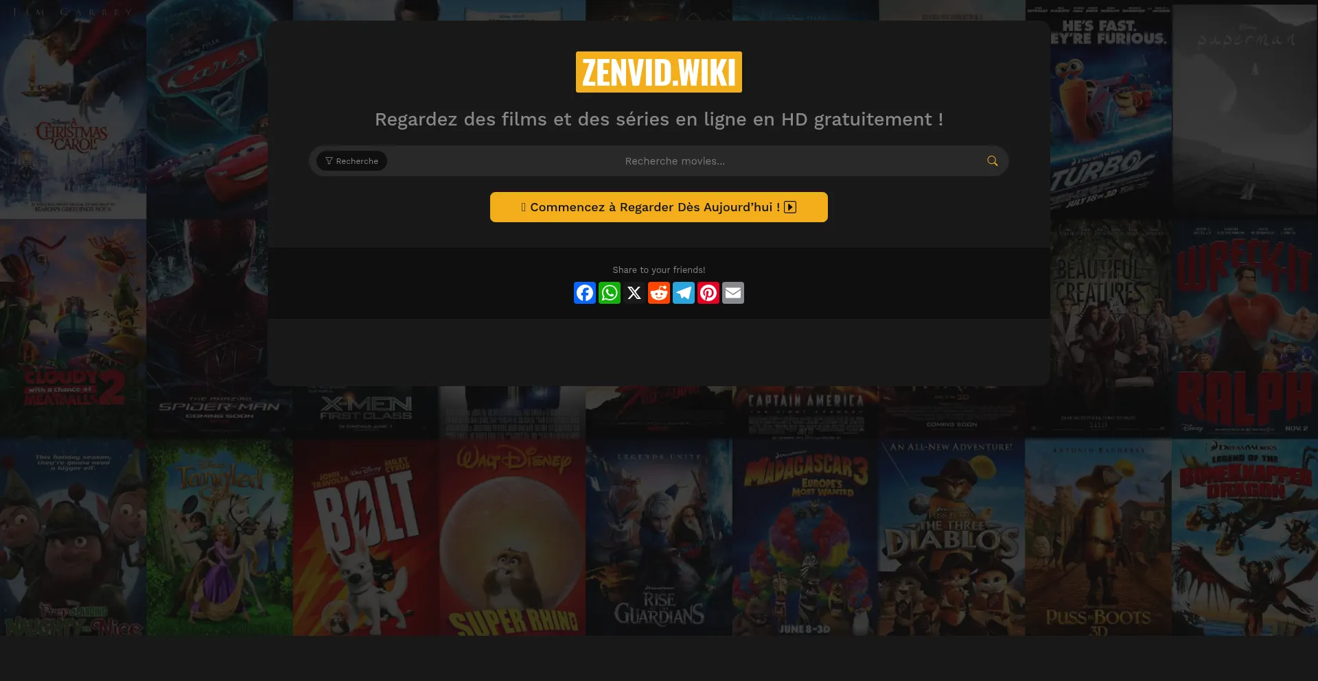 Website screenshot of Zenvid.wiki