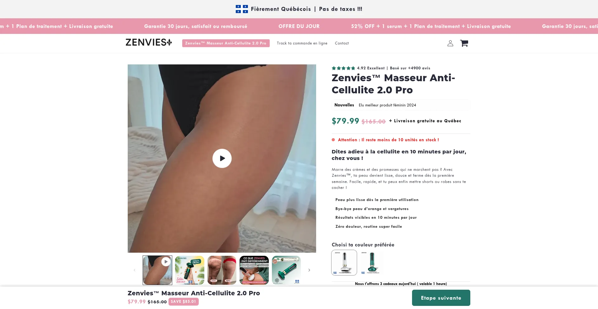 Website screenshot of Zenvies.com