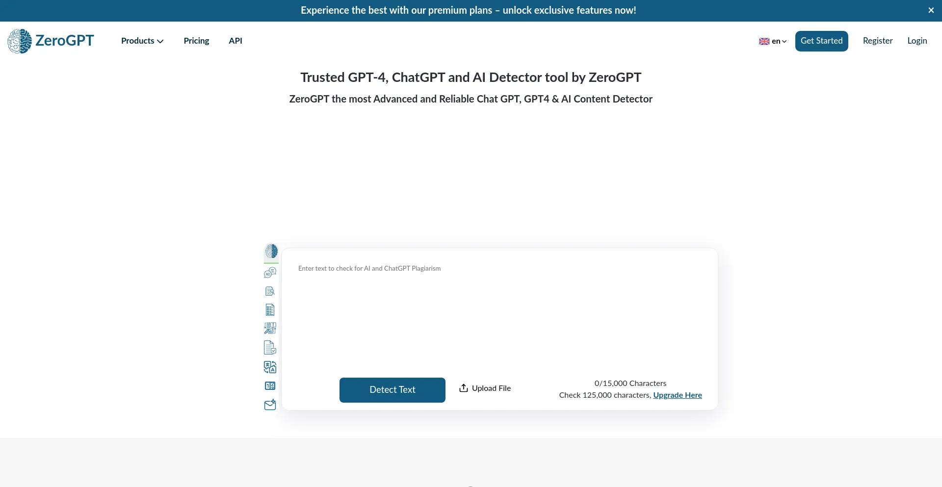 Zerogpt.com Screenshot