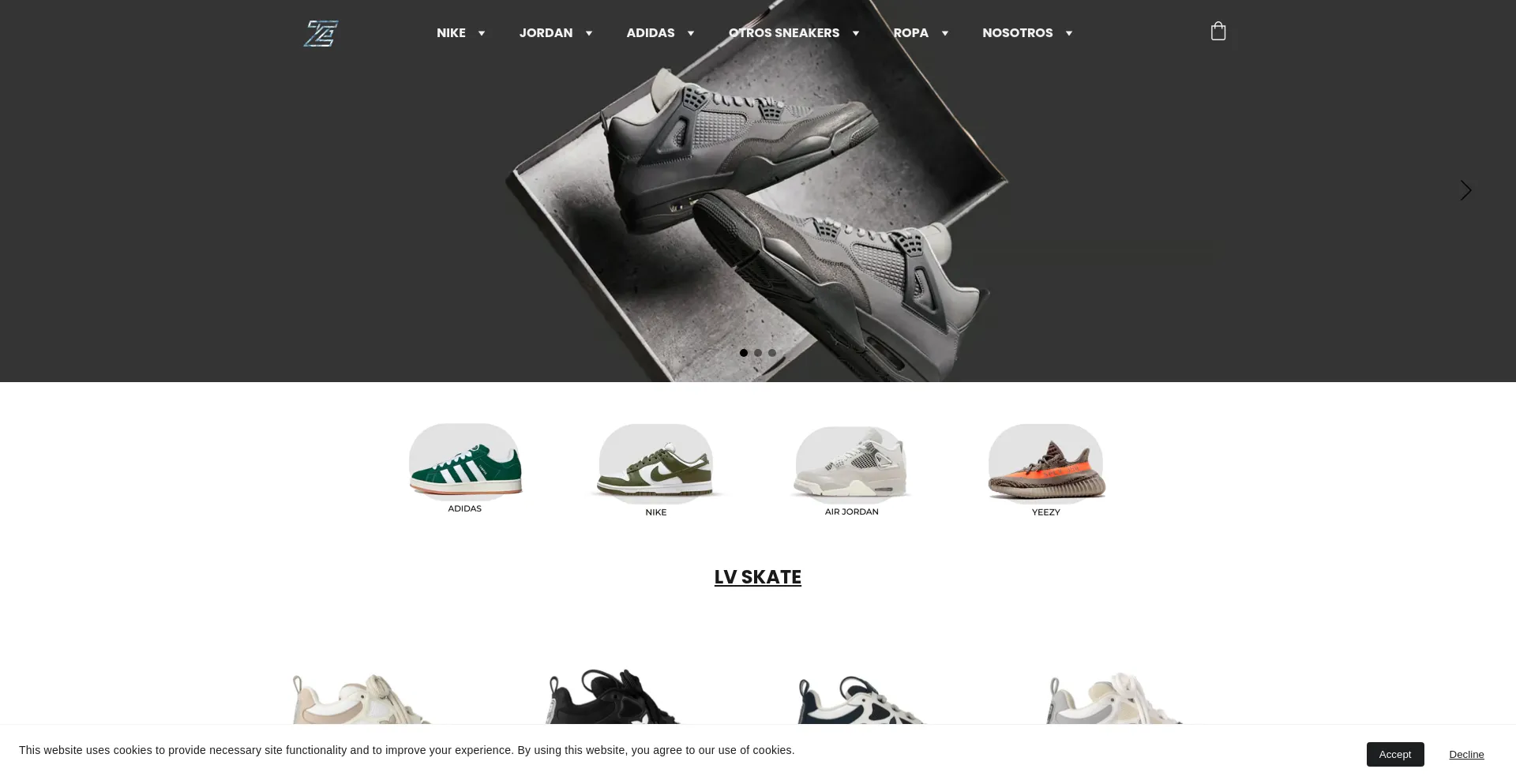 Website screenshot of Zetadripshop.com