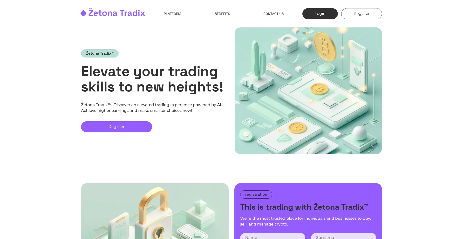 Website screenshot of Zetona-tradix.com