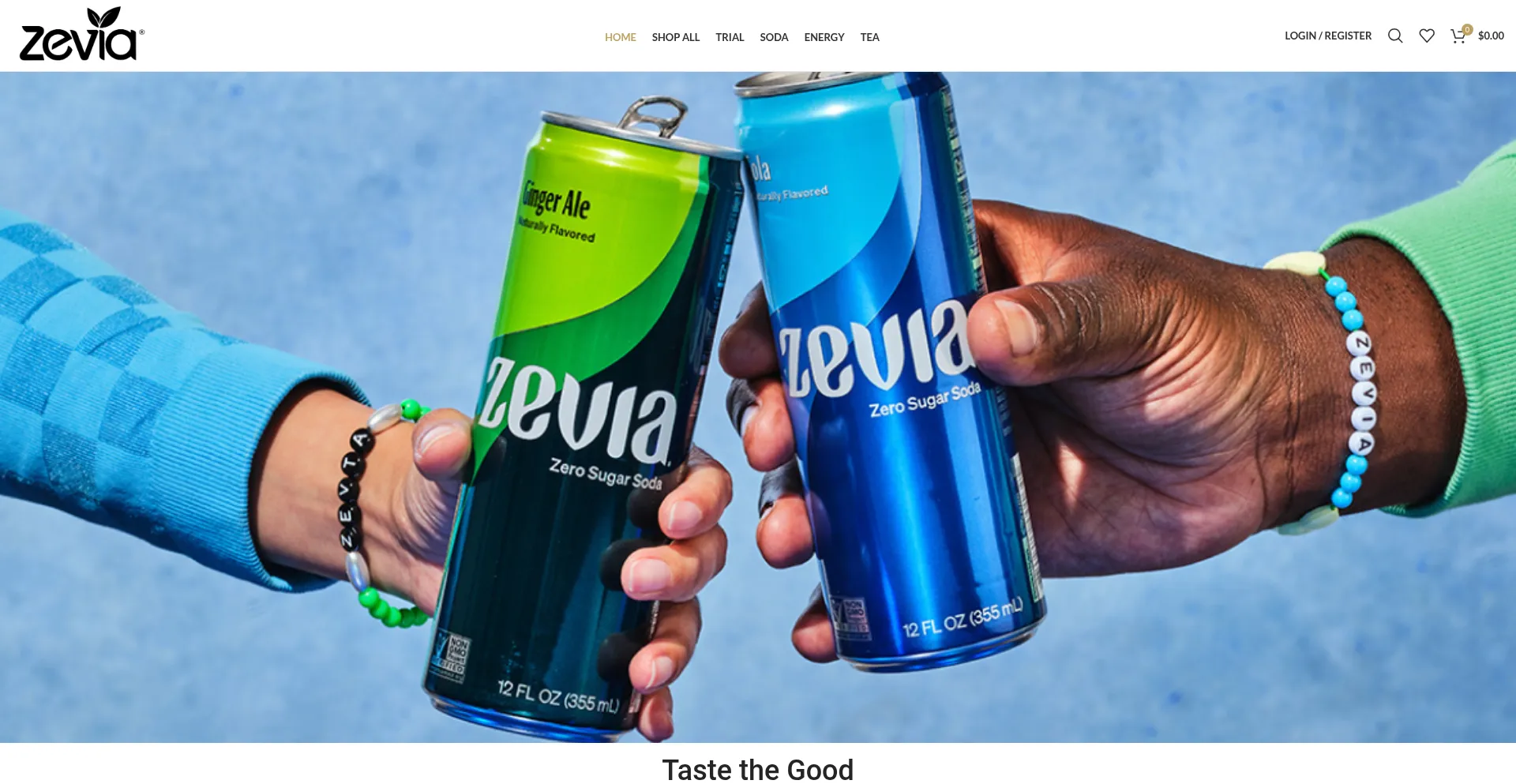 Website screenshot of Zevias.com
