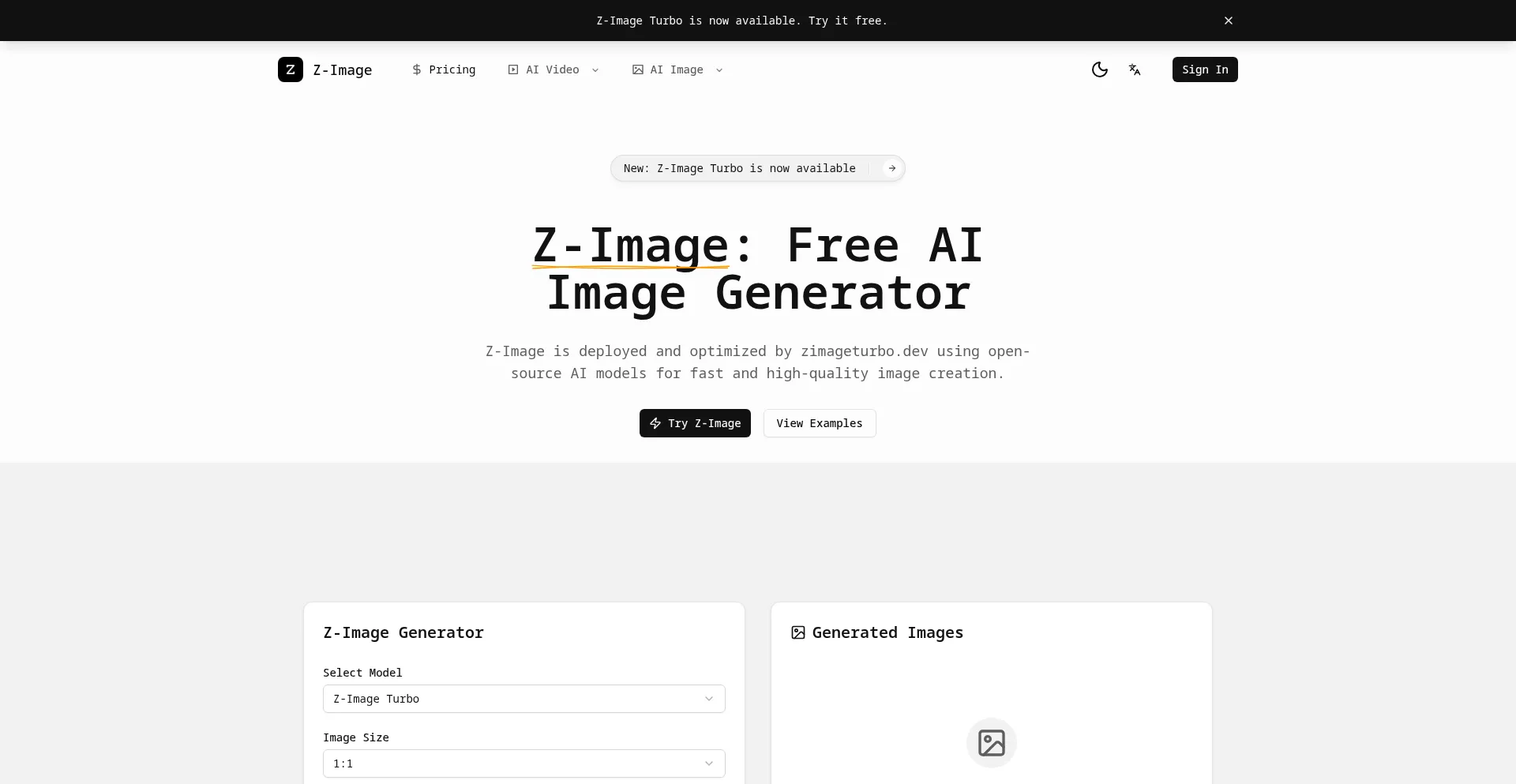 Zimageturbo.dev