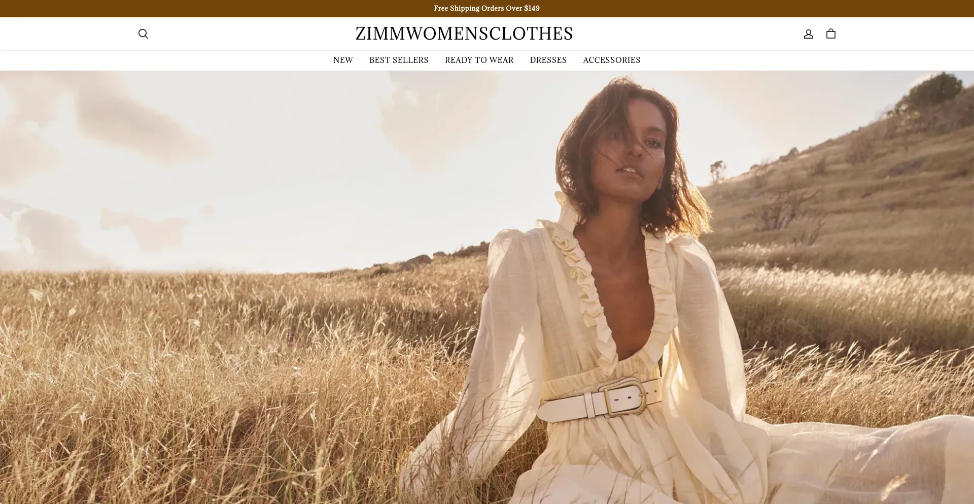 Website screenshot of Zimmwomensclothes.com