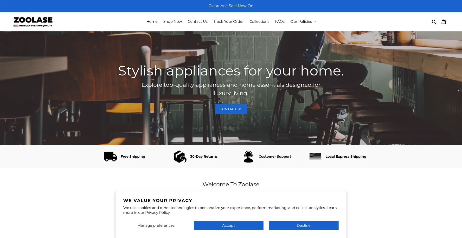 Website screenshot of Zoolase.com