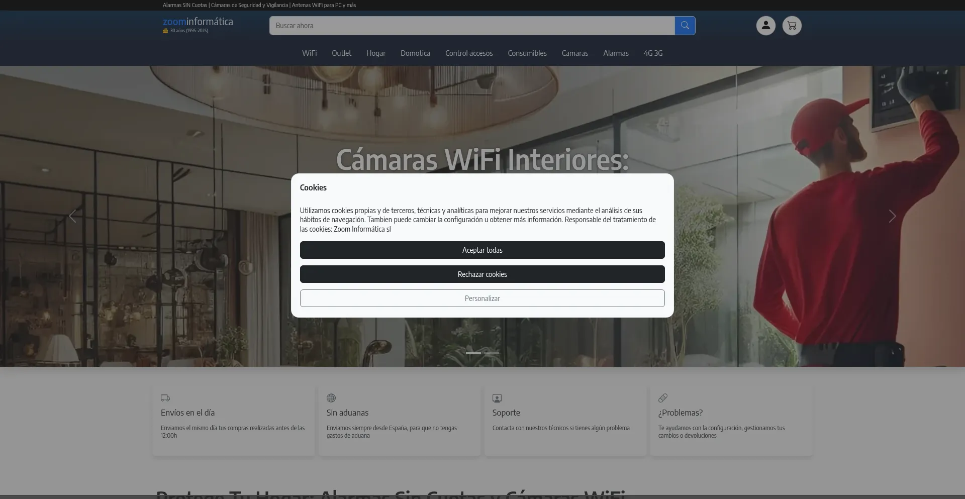 Website screenshot of Zoominformatica.com