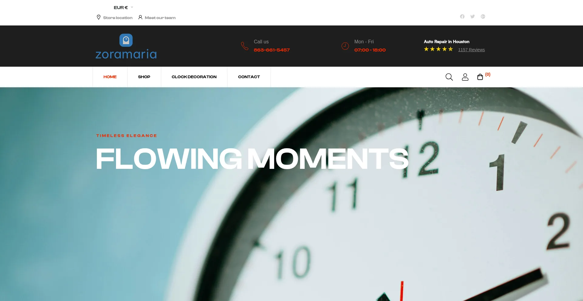 Website screenshot of Zoramaria.com